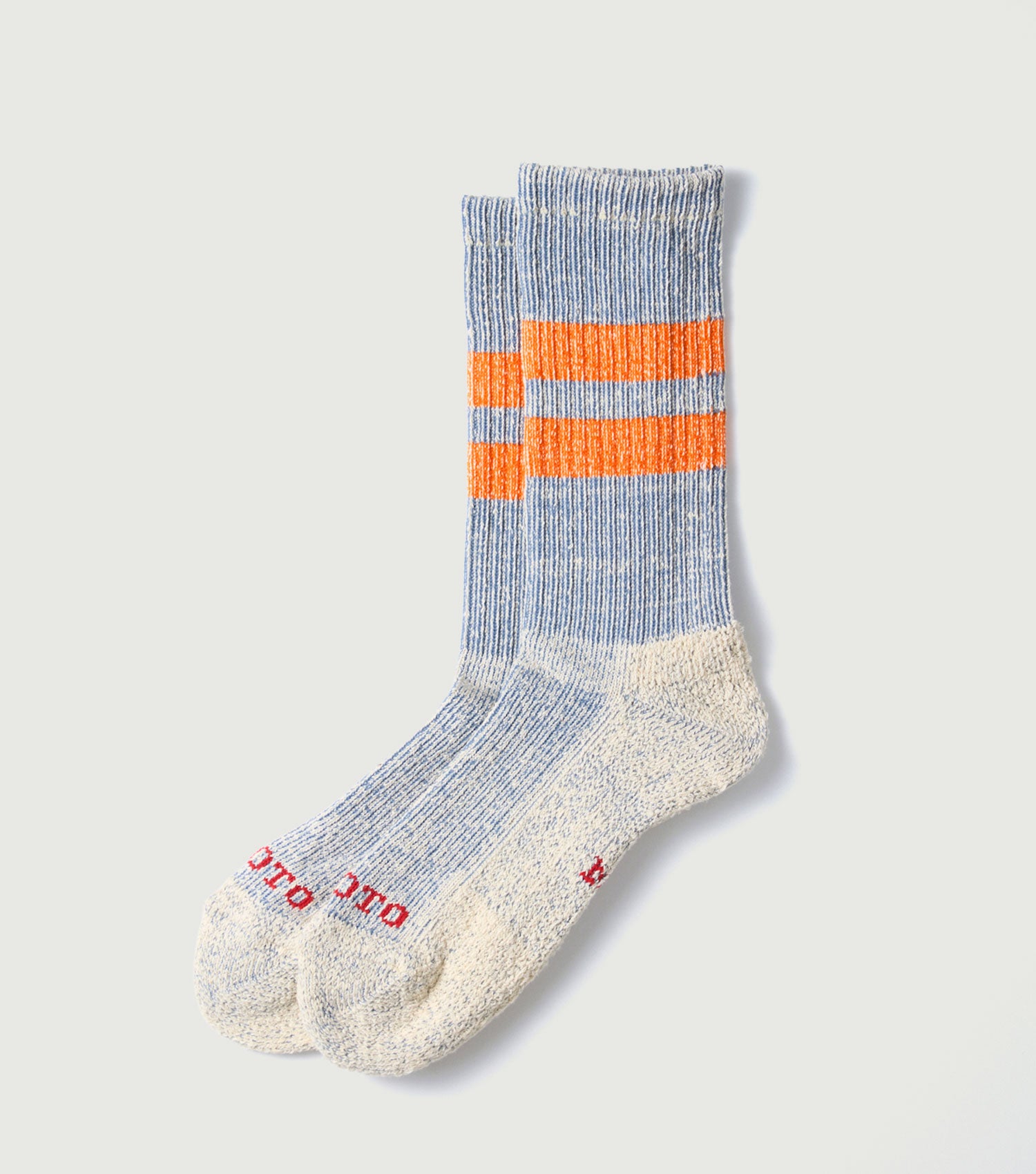 Pile Stripe Marl Socks Blue / Orange - Rototo