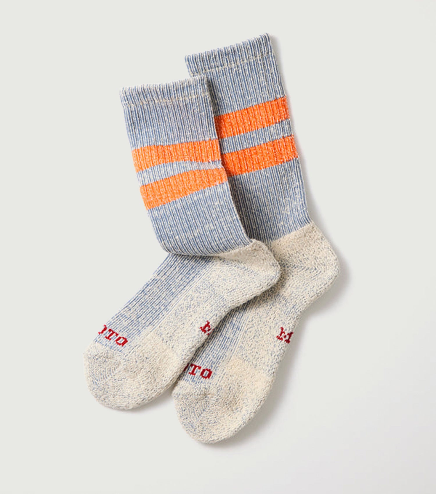 Pile Stripe Marl Socks Blue / Orange - Rototo