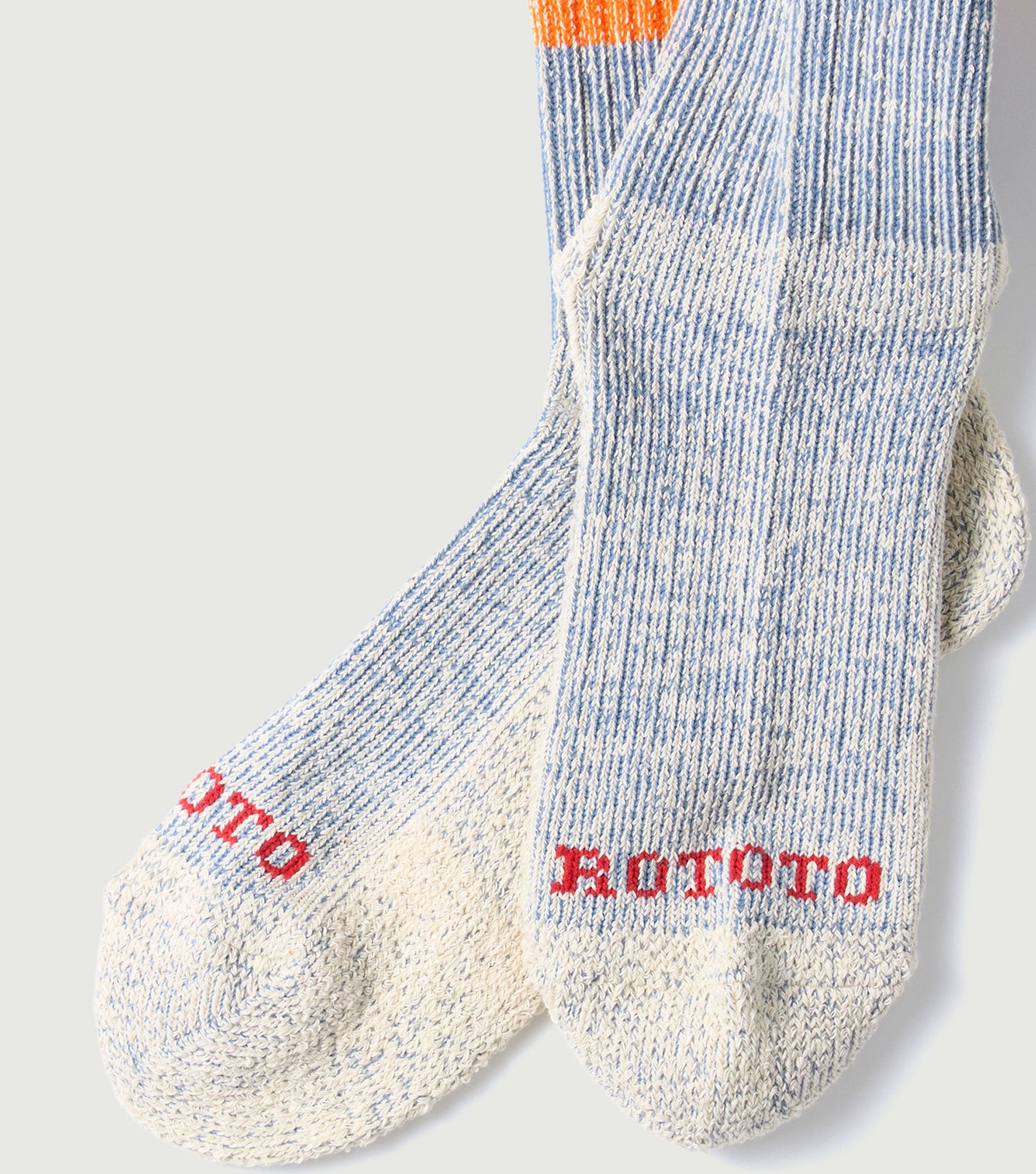 Pile Stripe Marl Socks Blue / Orange - Rototo