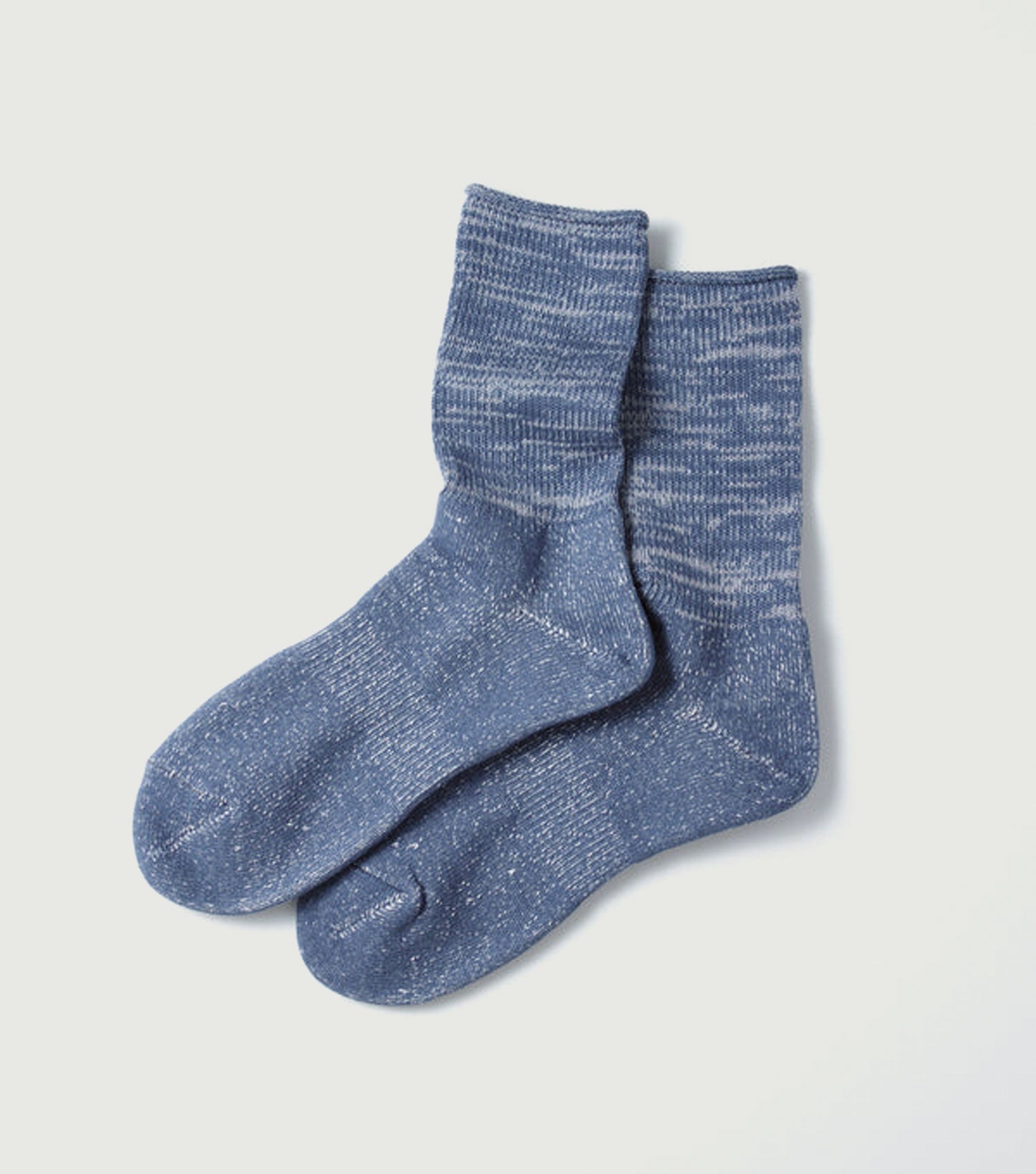 Washi Pile Crew Socks Slate Blue - Rototo