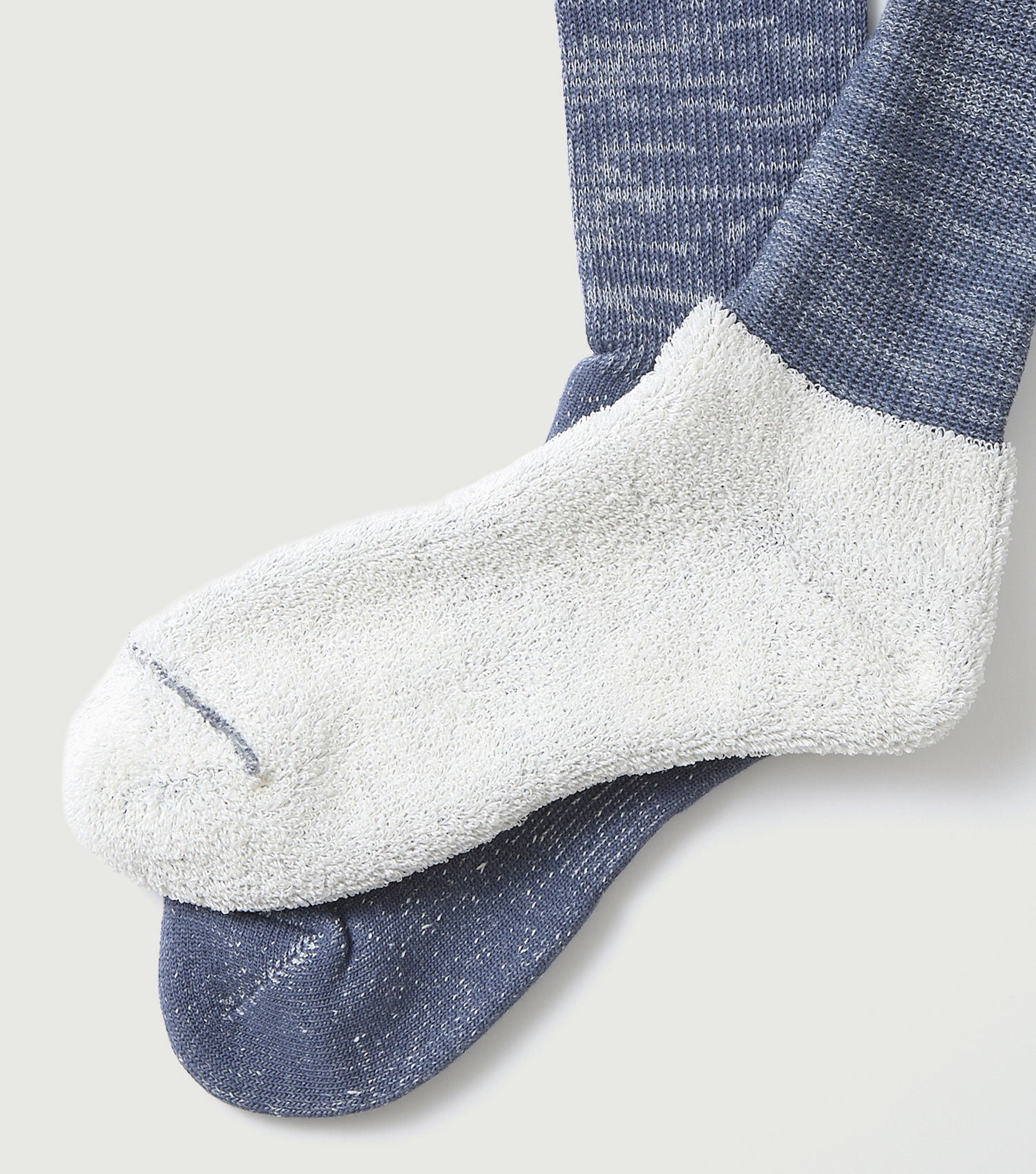 Washi Pile Crew Socks Slate Blue - Rototo