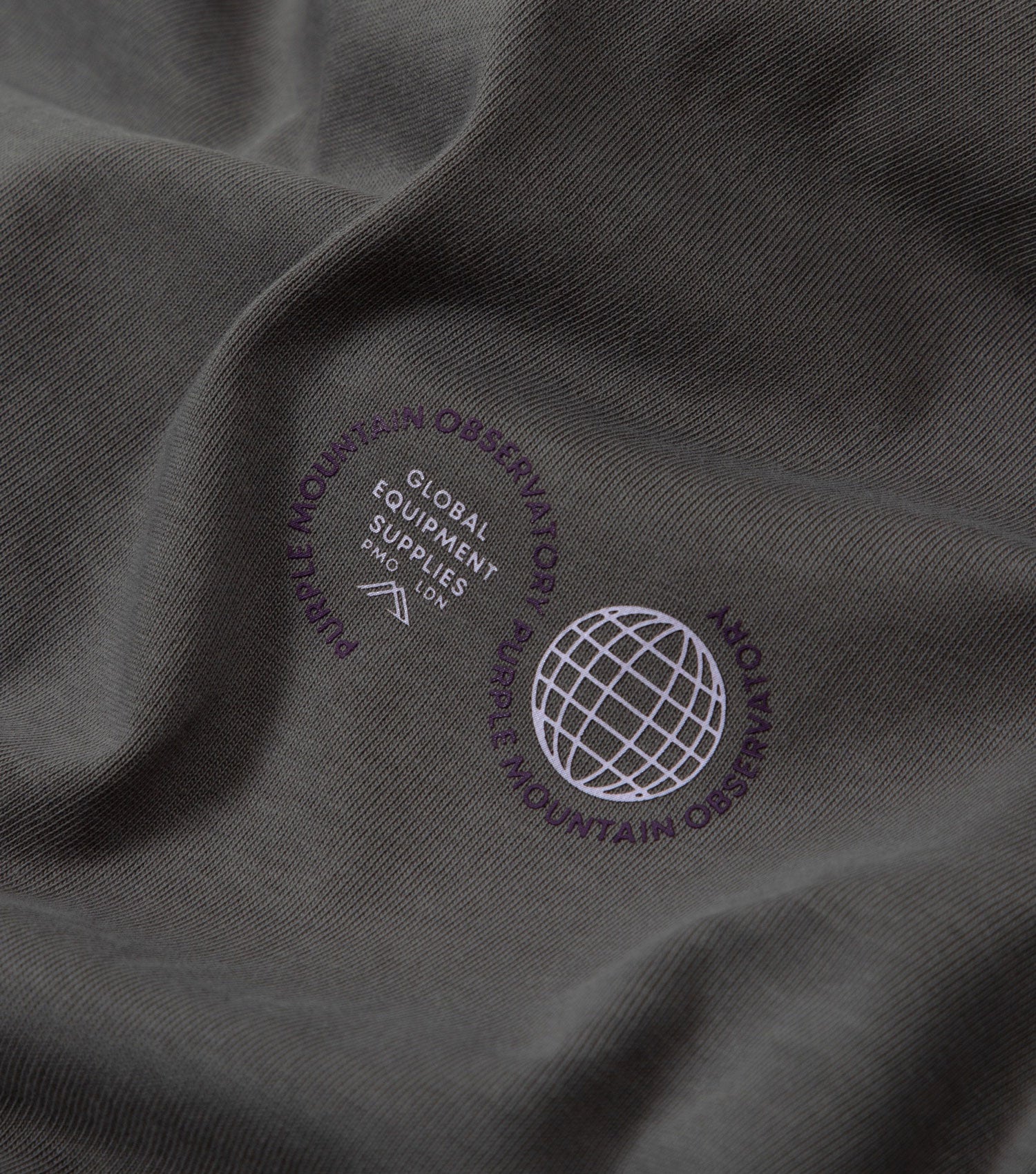 Grey SS Globe Tee - Purple Mountain