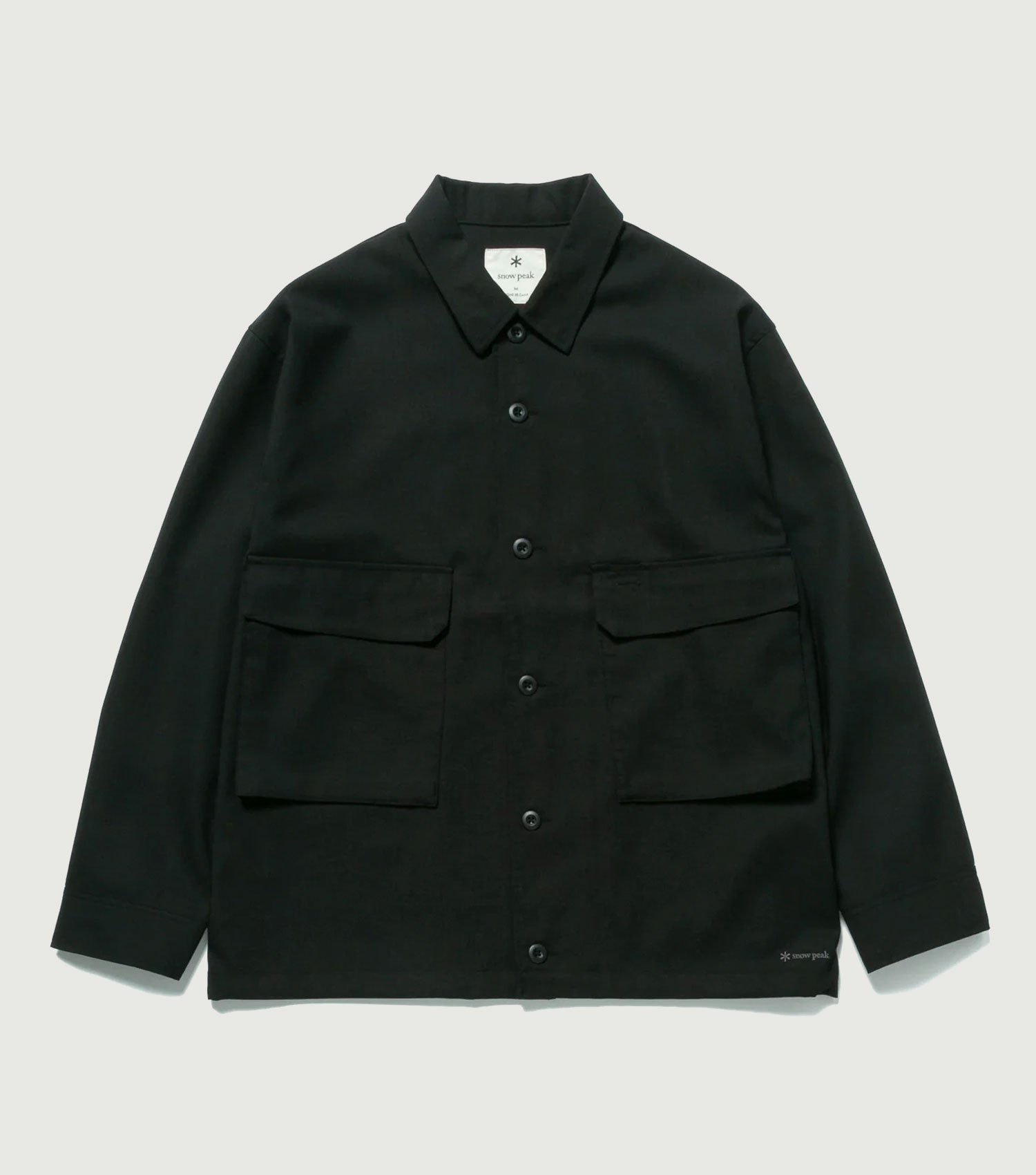 Hybrid Wool Shirt Black - Snow Peak