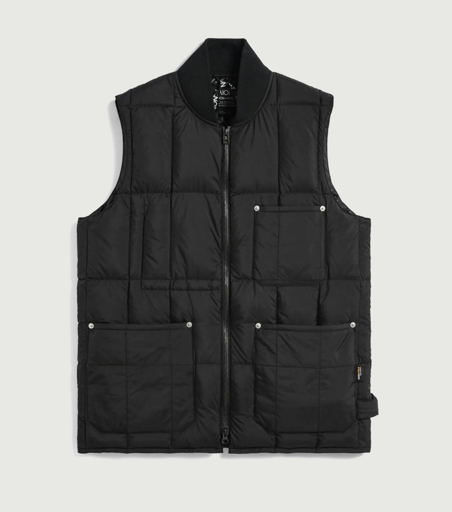 Work W-Zip Lib Down Vest Black - TAION