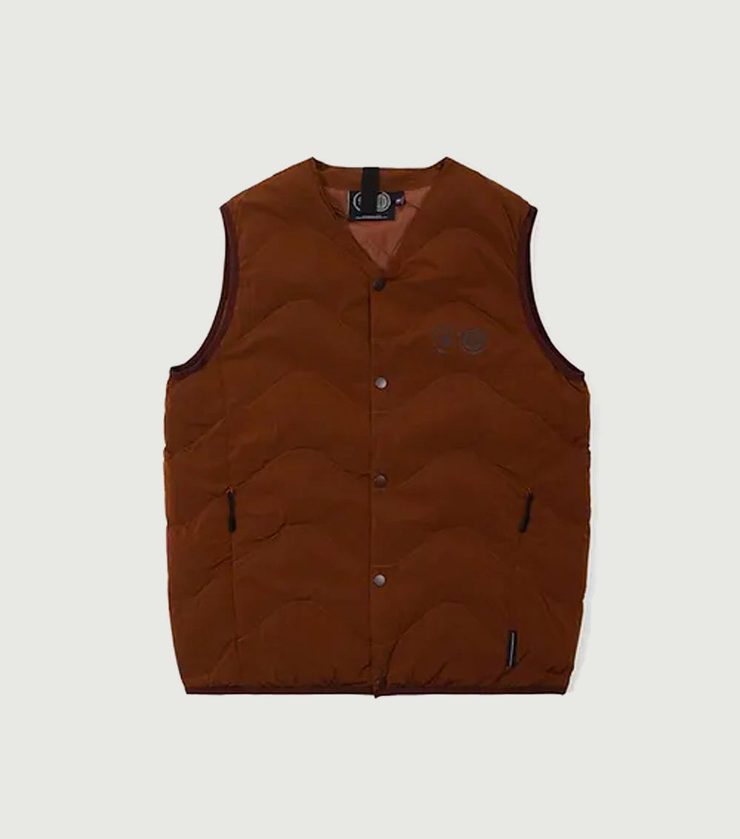 Waves Quilted Vest Monks Robe - Purple Mountain