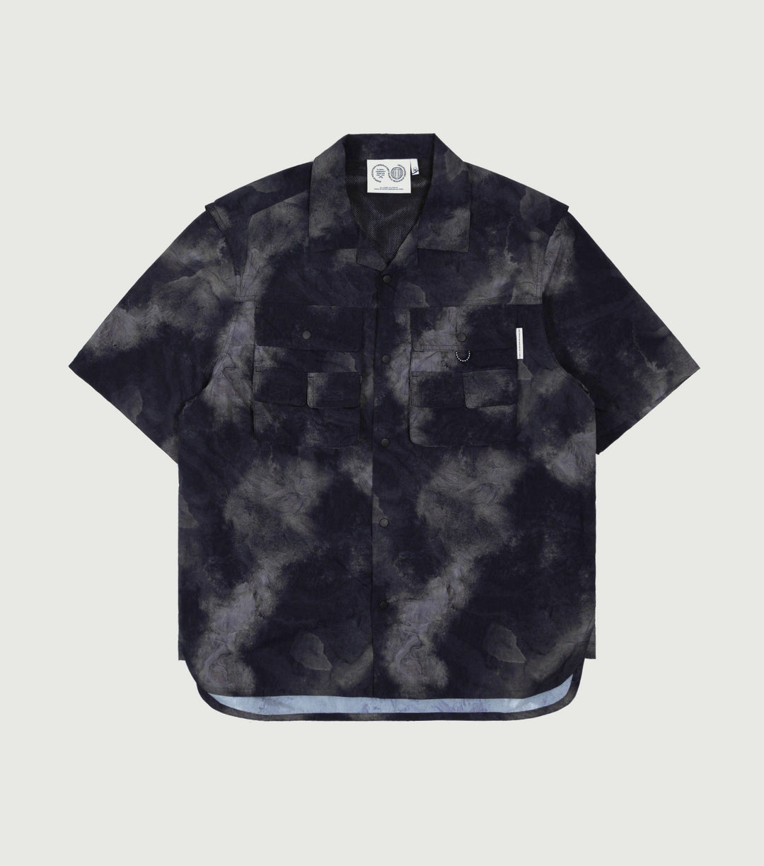 Trail Multi Pocket Shirt Texture Print - Purple Mountain