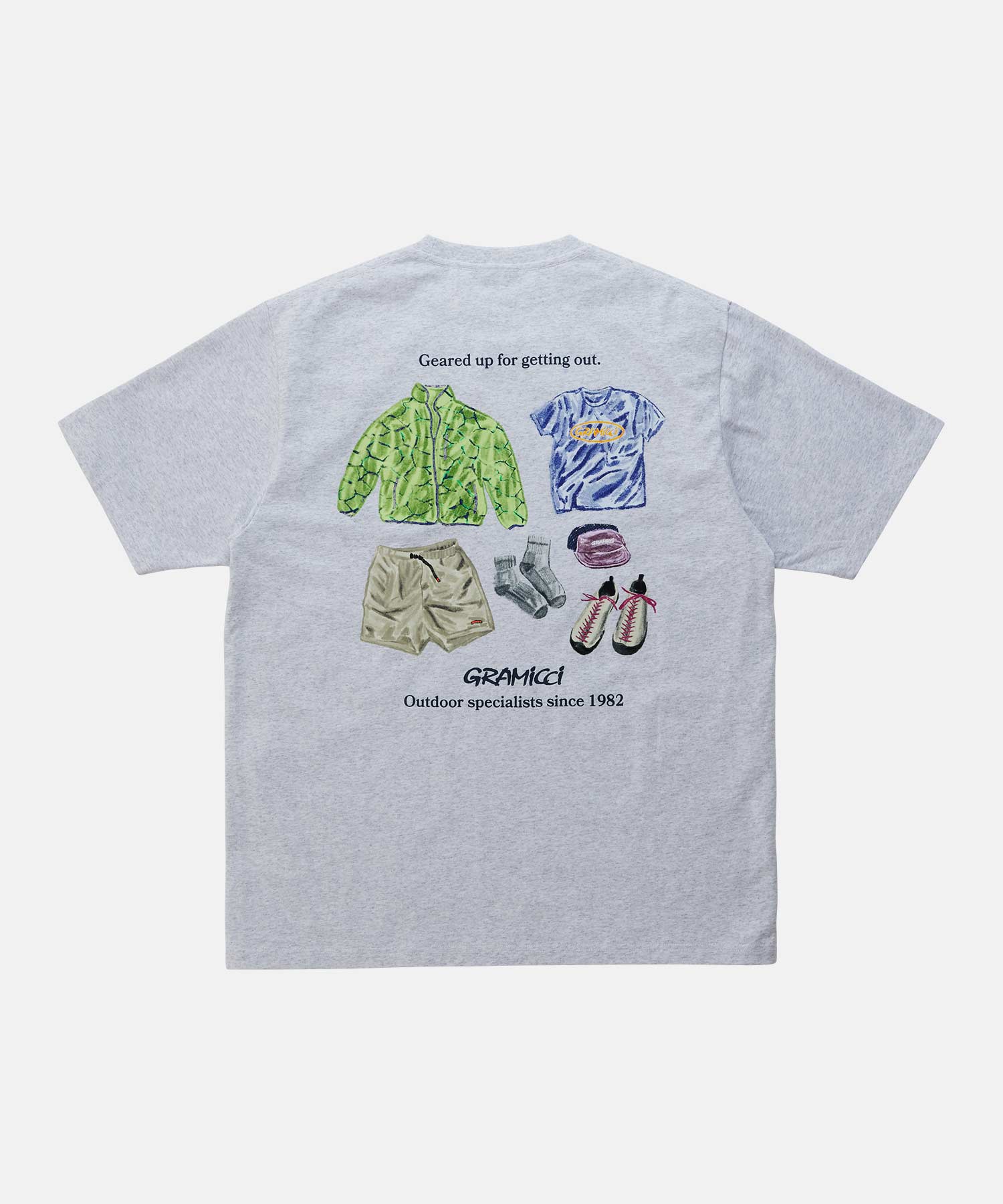 Geared Up Tee Grey Heather - Gramicci
