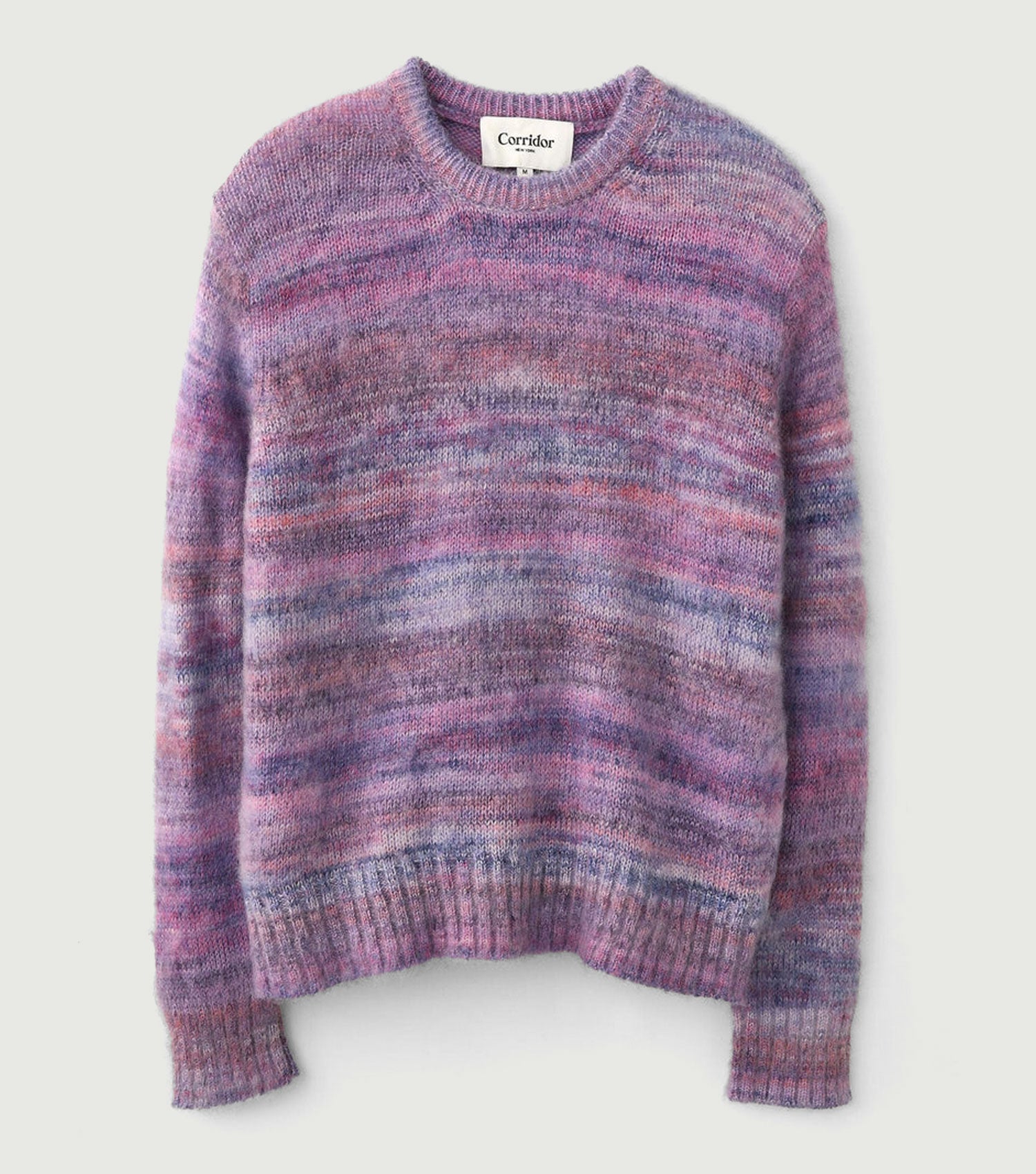 Space Dye Mohair Crewneck Purple