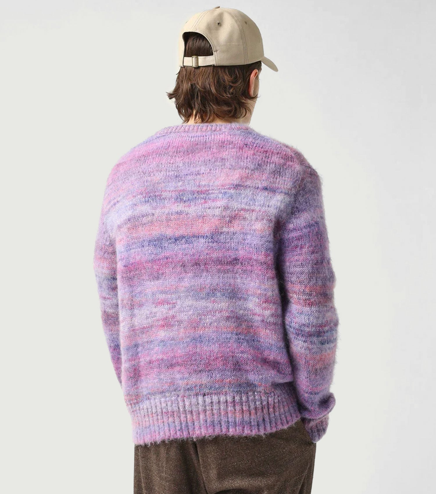 Space Dye Mohair Crewneck Purple