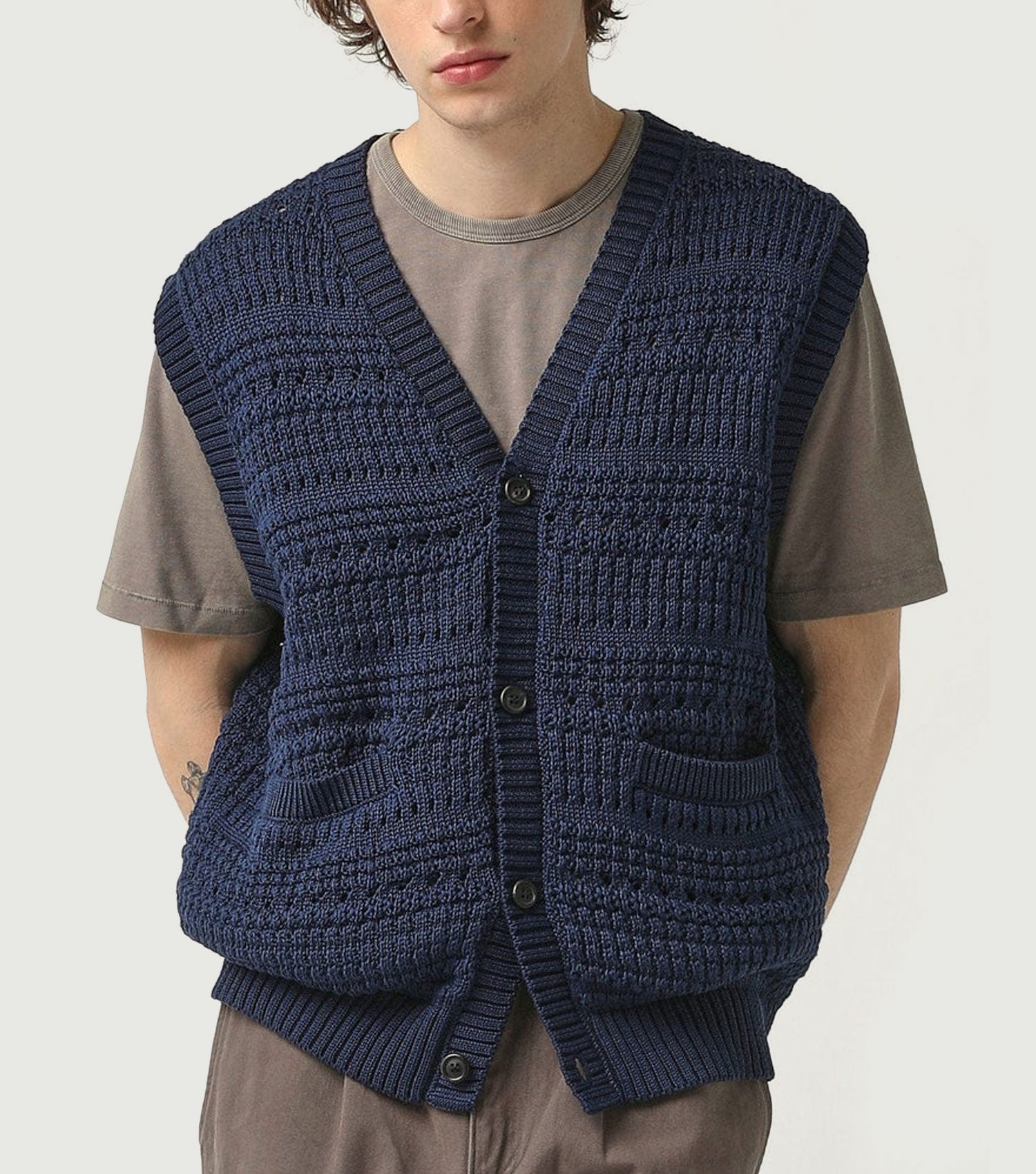 Cardigan Vest Navy - Corridor