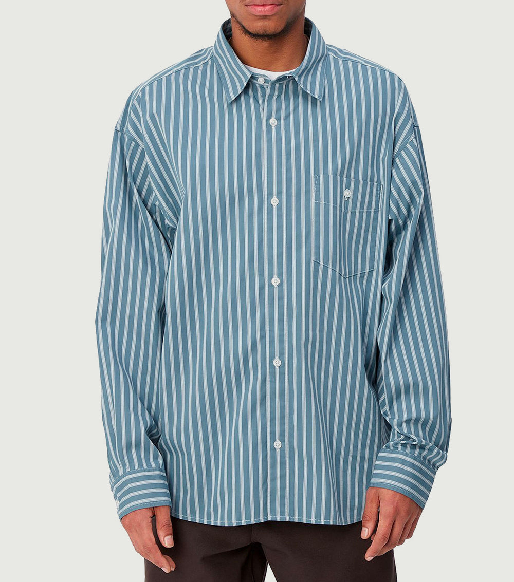 Ligety Stripe Shirt Vancouver Blue - Carhartt