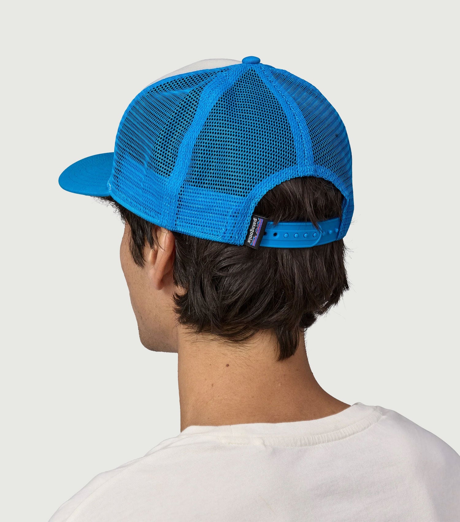 P-6 Logo Trucker Hat White w/Vessel Blue - Patagonia
