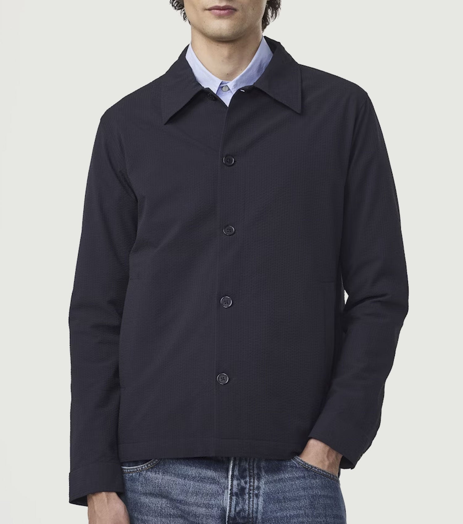 Zander Seersucker Hybrid Navy Blue - NN.07