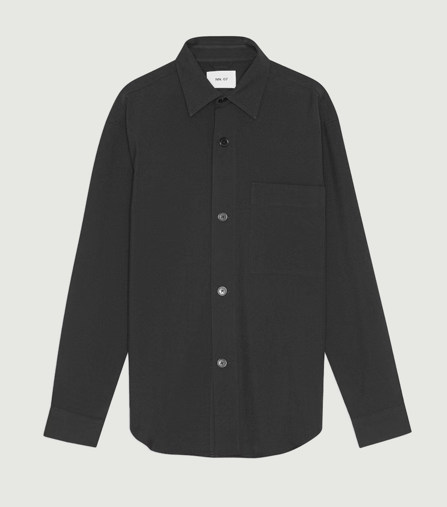 Adwin Lightweight Overshirt Black - NN.07
