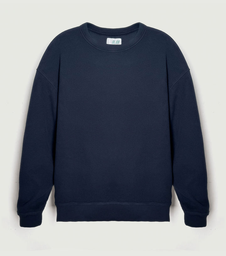 Waffle Sweatshirt Navy