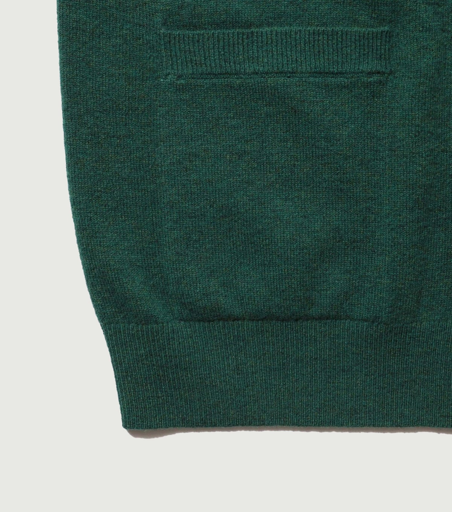Button Knit Vest Solid Green - Beams Plus