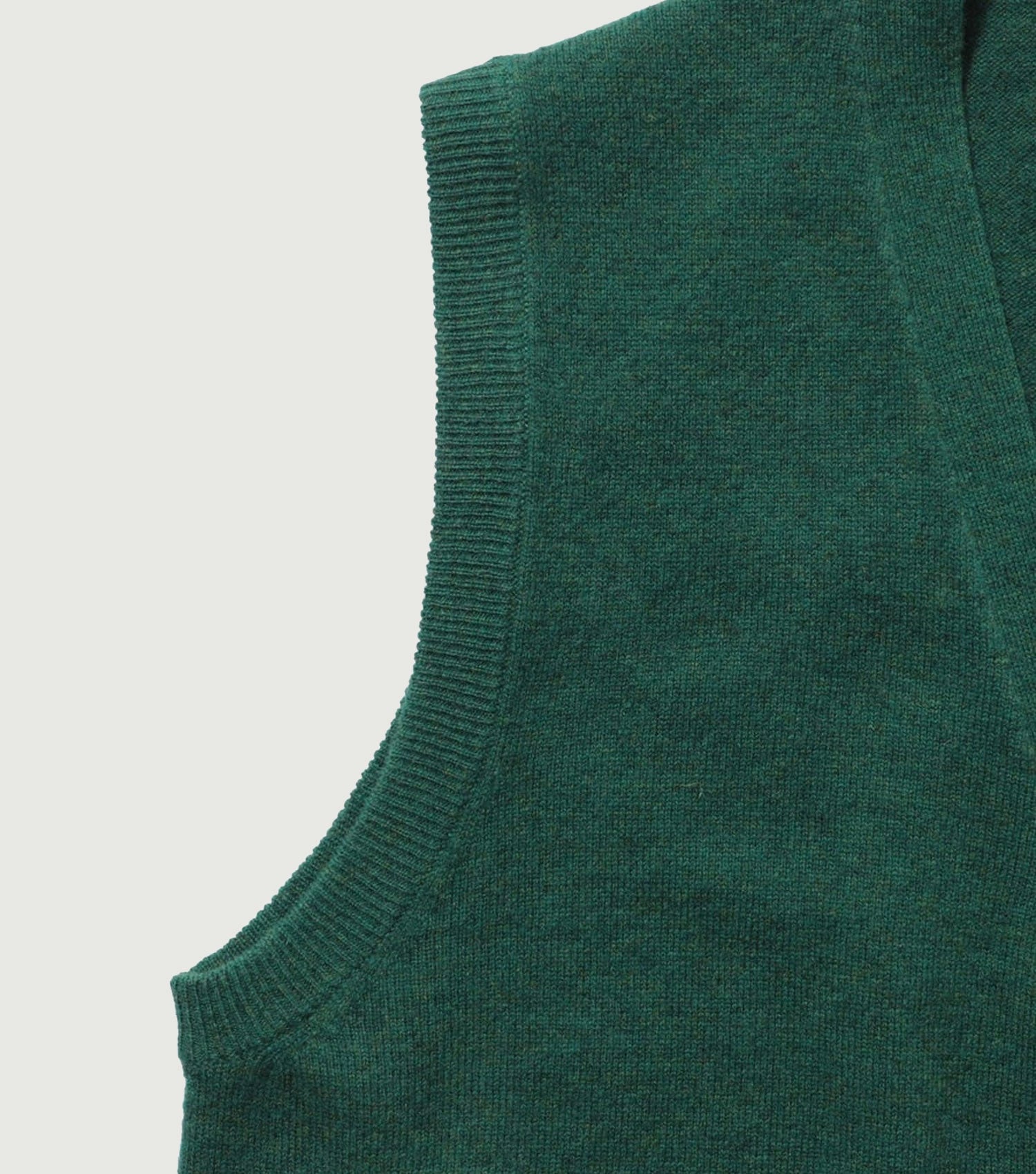 Button Knit Vest Solid Green - Beams Plus