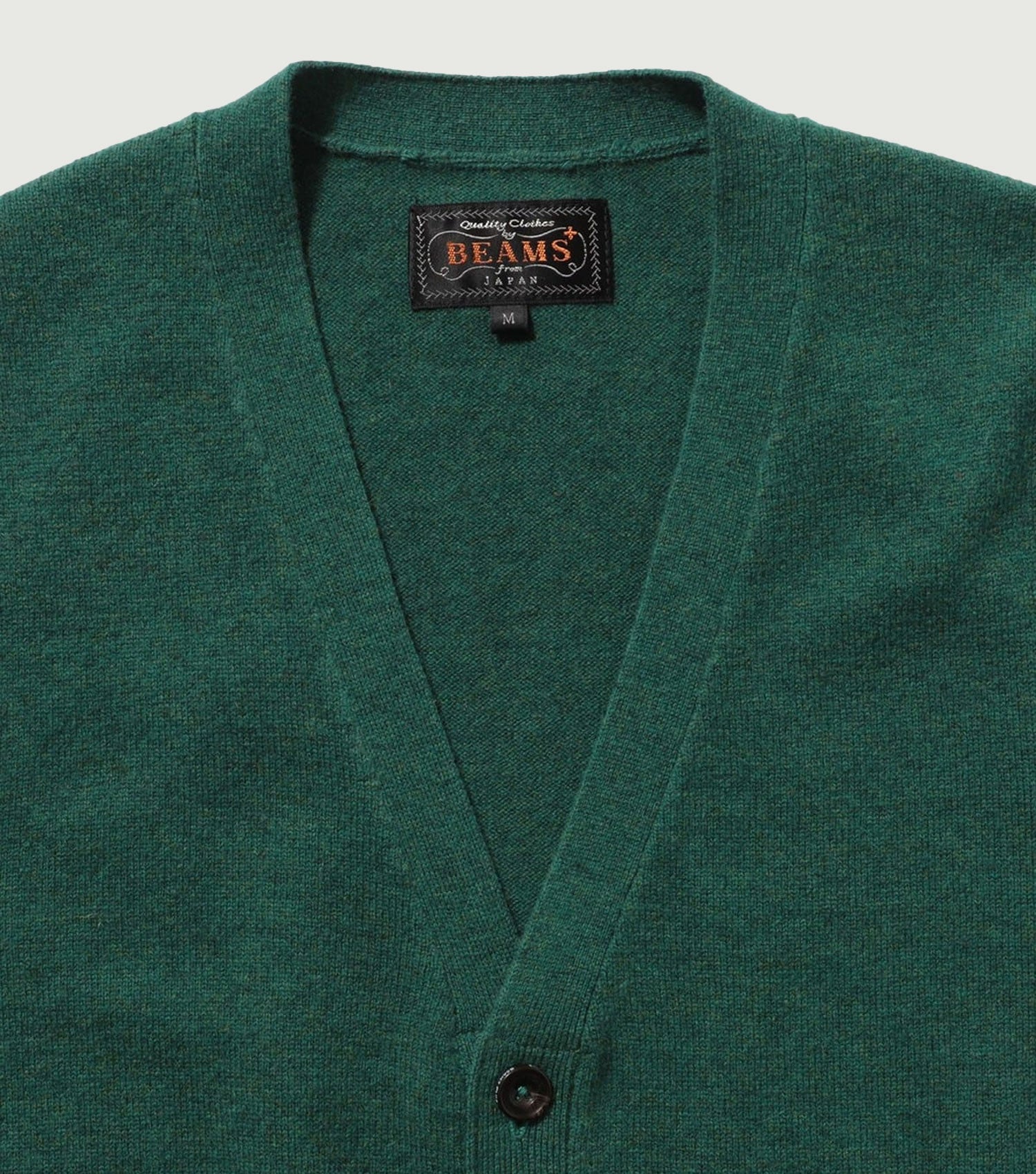 Button Knit Vest Solid Green - Beams Plus