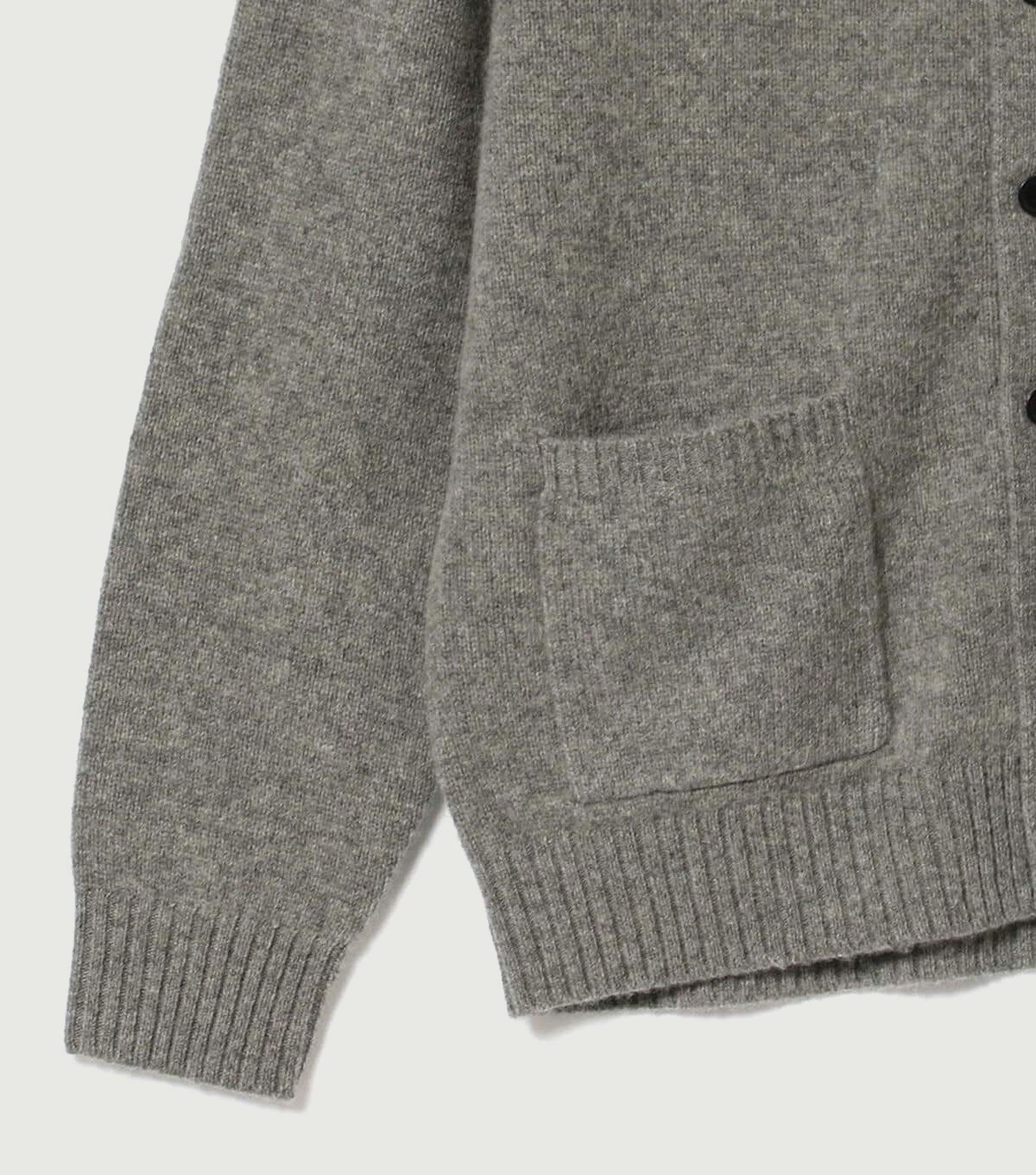 Cardigan Elbow Patch Grey - Beams Plus