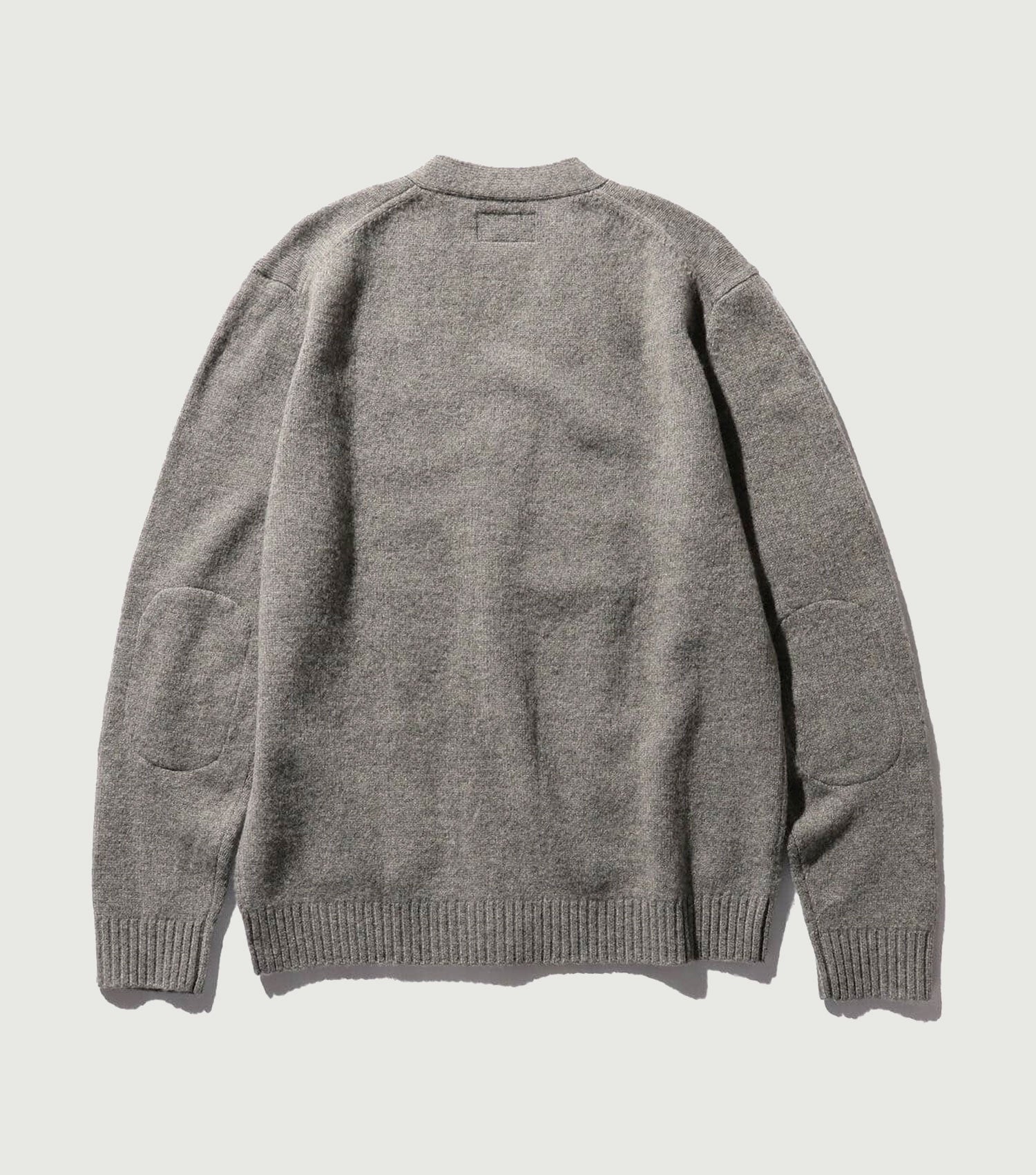 Cardigan Elbow Patch Grey - Beams Plus
