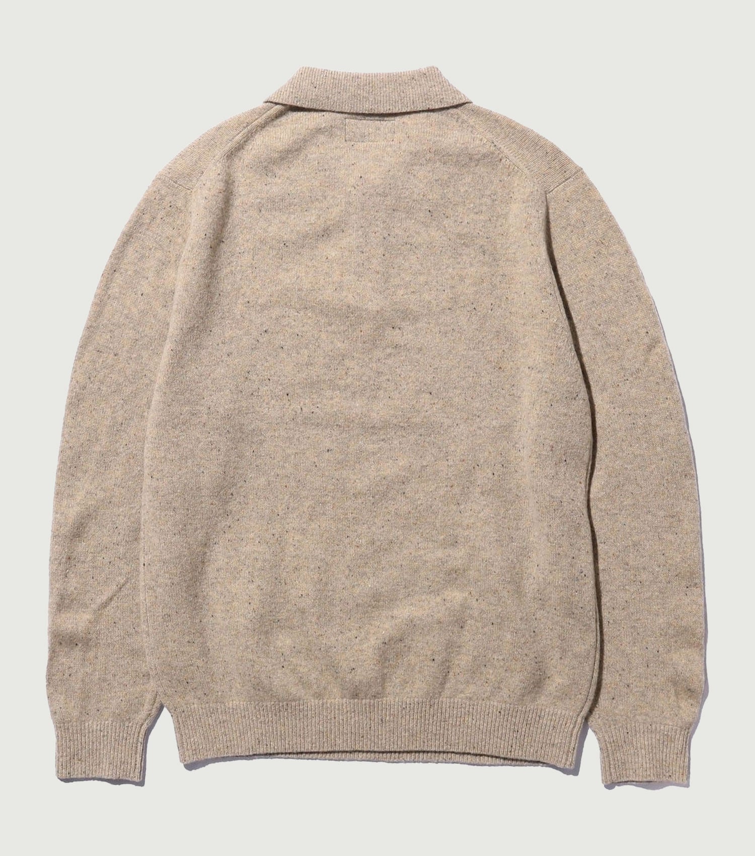 Knit Polo Nep 9G Beige - Beams Plus