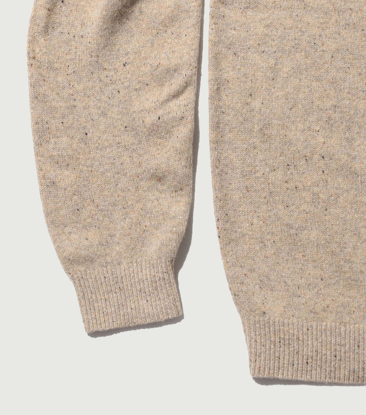 Knit Polo Nep 9G Beige - Beams Plus