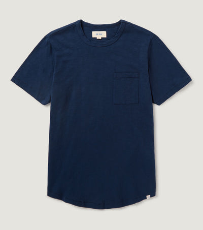 Basic Flame T-shirt with Pocket Navy - BLAW