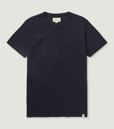 Basic Round Neck Pima Cotton T-shirt Navy - BLAW