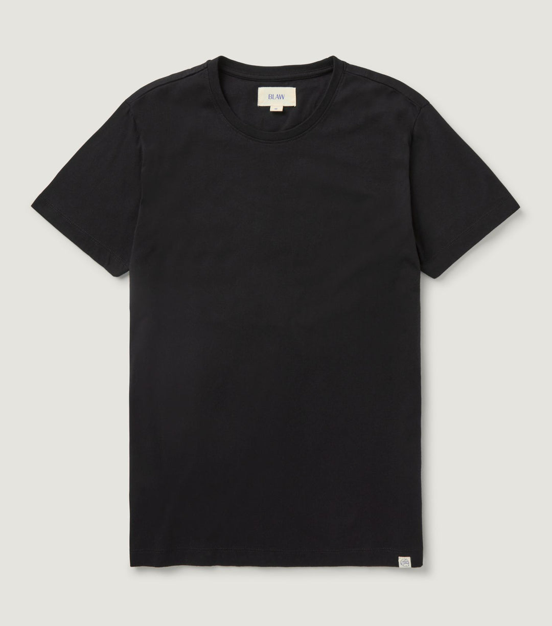 Basic Round Neck Pima Cotton T-shirt Black - BLAW