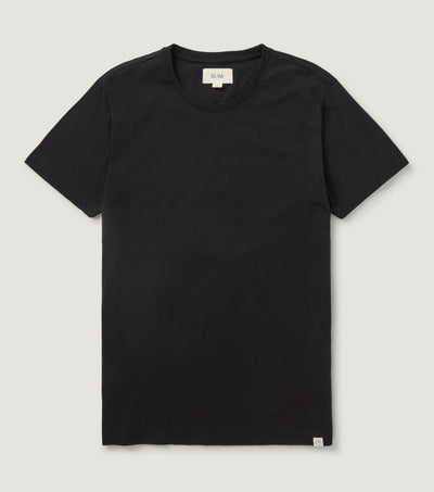 Basic Round Neck Pima Cotton T-shirt Black - BLAW
