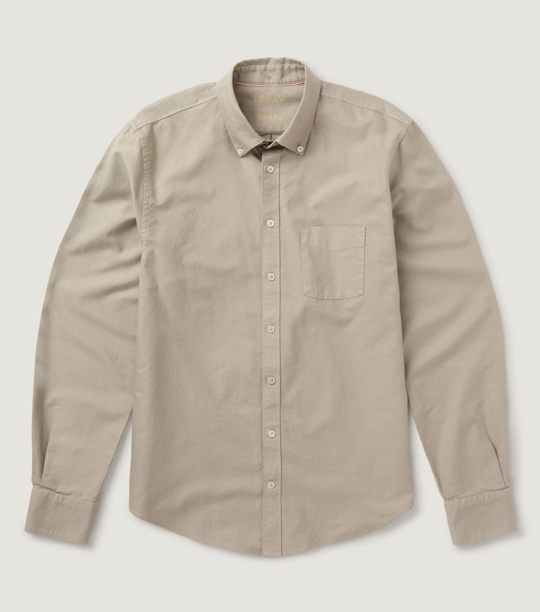 Garment dye Oxford Button down collar Shirt Grey - BLAW