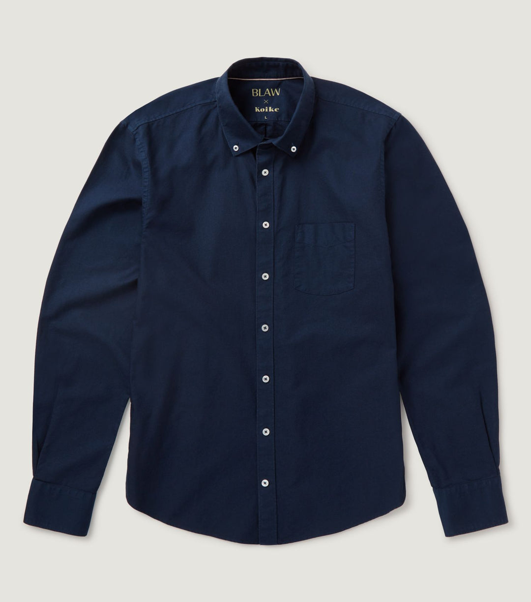 Garment dye Oxford Button down collar Shirt Night - BLAW