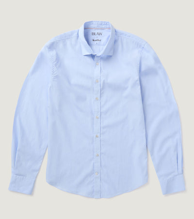 Multistripes Spread collar Shirt Sky Blue - BLAW