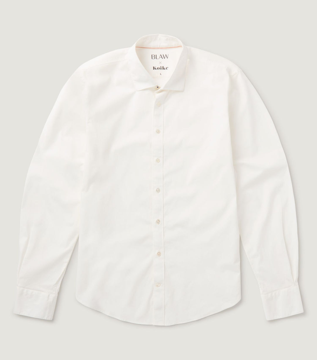 Garment dye Popelin Strech Spread collar Shirt White - BLAW