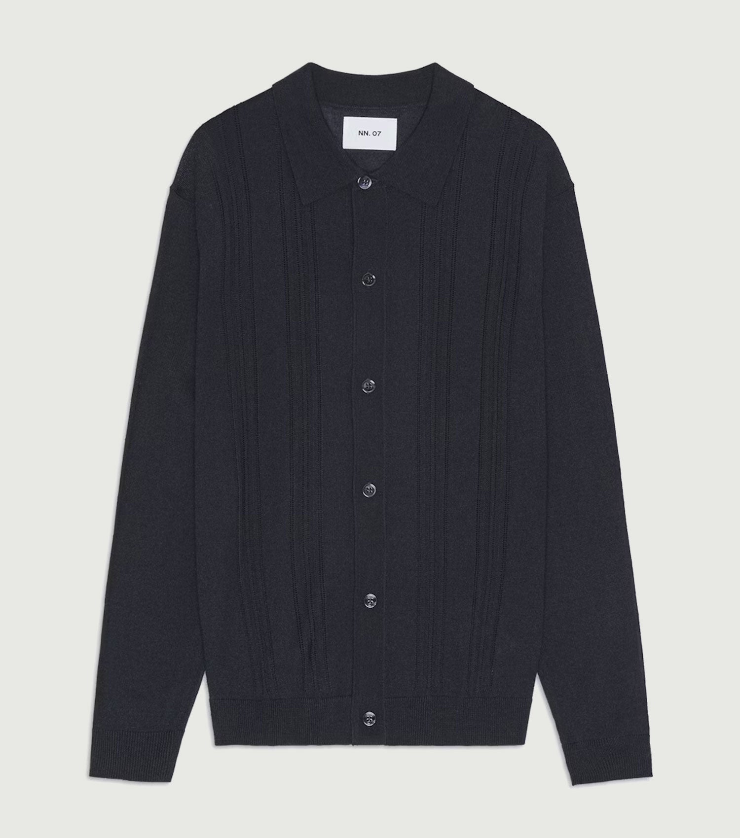 Thor LS Polo Lightweight Cardigan Deep Navy - NN.07