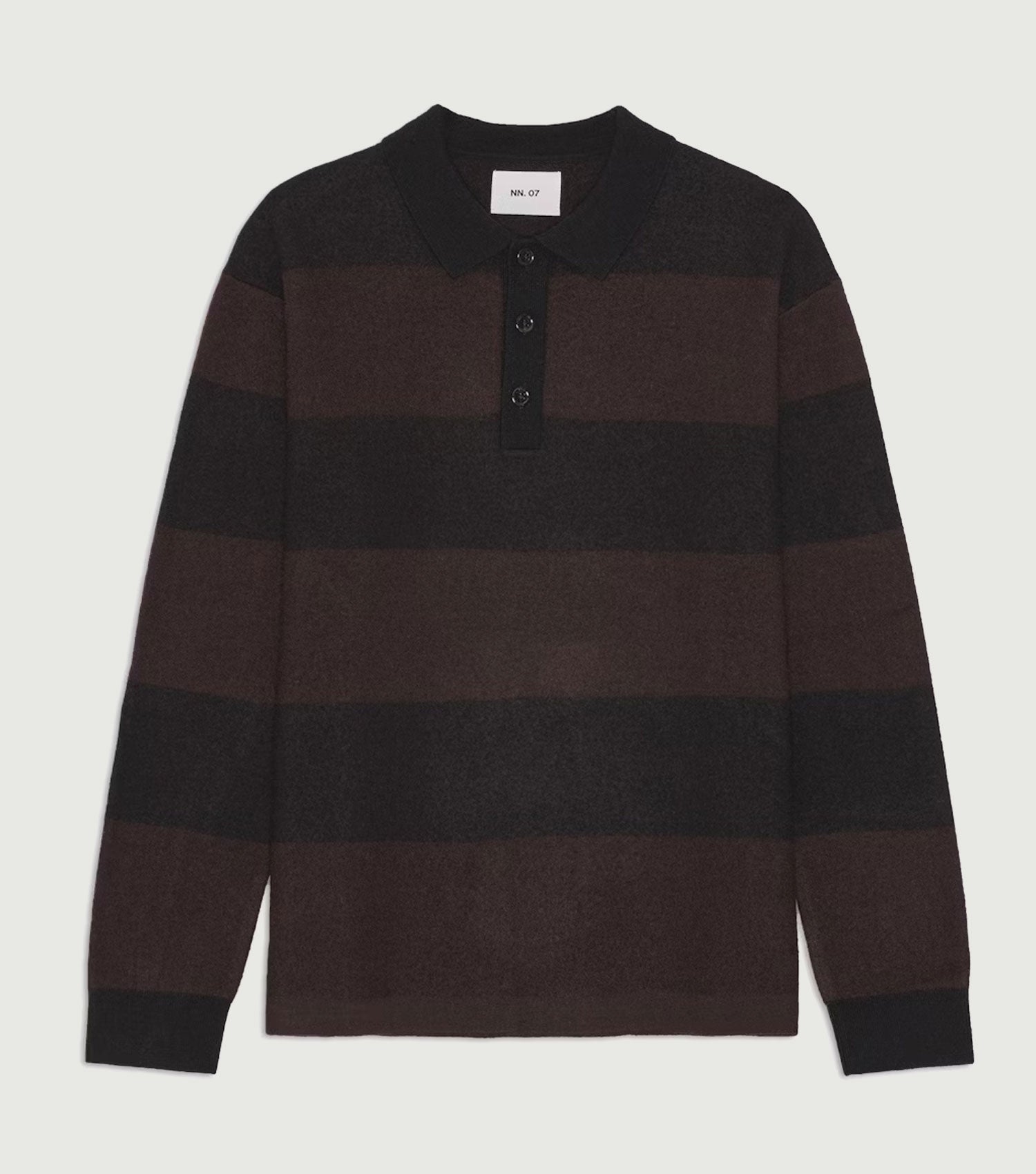 Rugby Polo Boiled wool Polo Black - NN.07