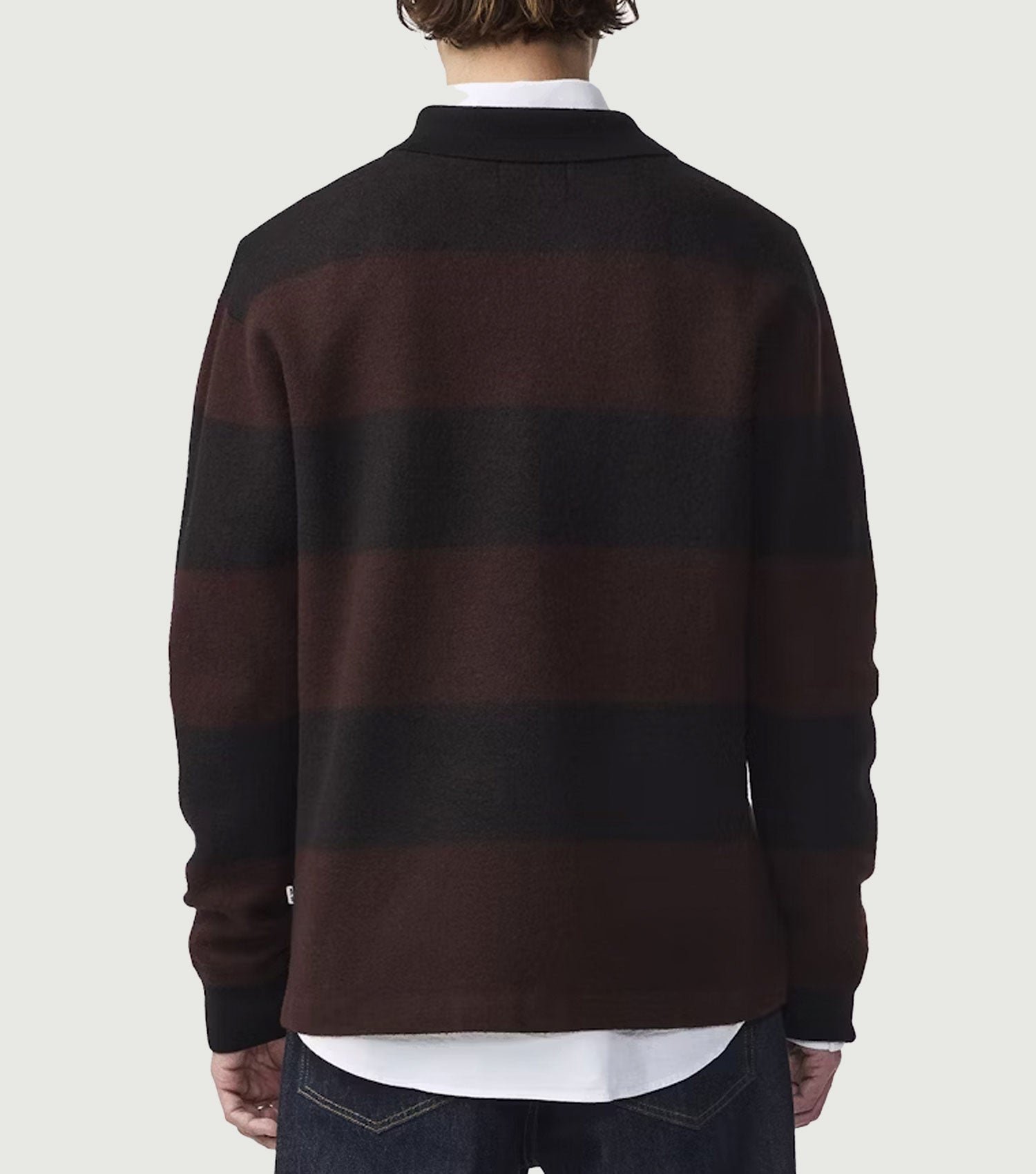 Rugby Polo Boiled wool Polo Black - NN.07