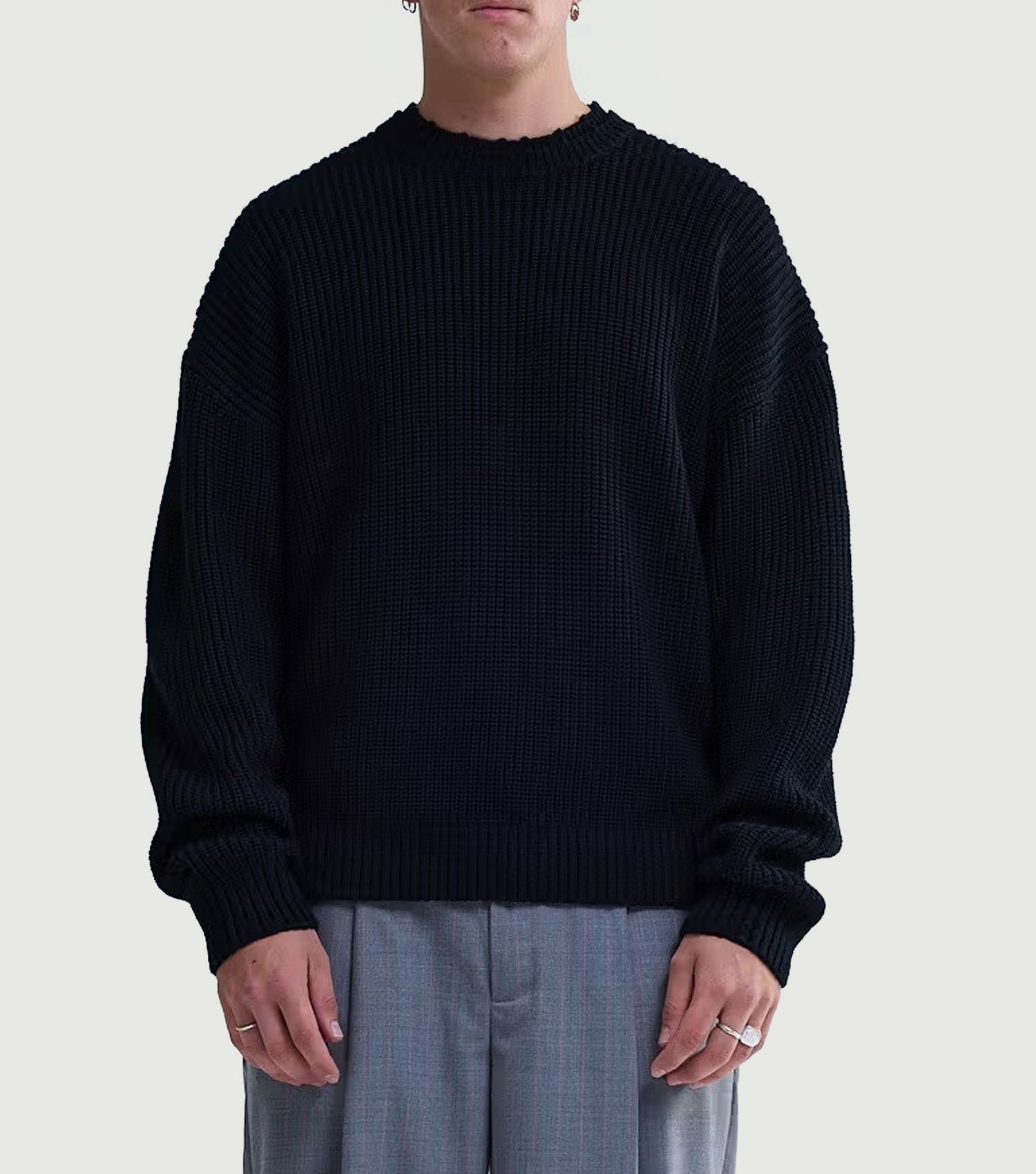 Big Logo Crewneck Black/Night - New Amsterdam Surf Association