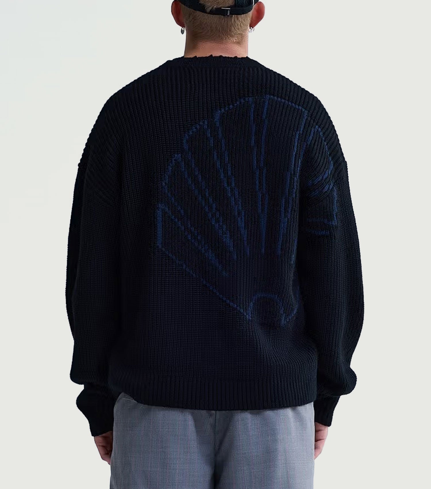 Big Logo Crewneck Black/Night - New Amsterdam Surf Association