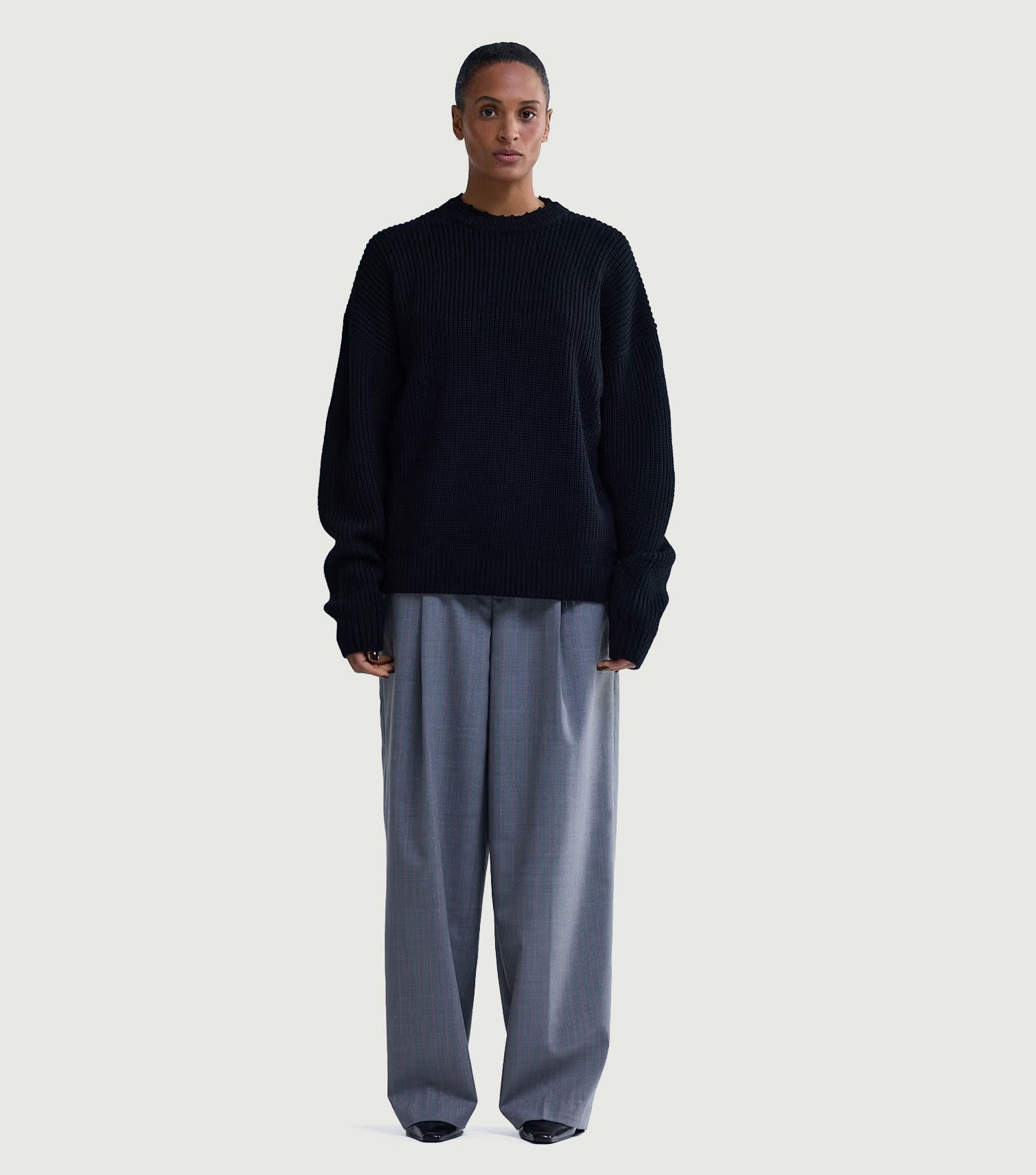 Big Logo Crewneck Black/Night - New Amsterdam Surf Association