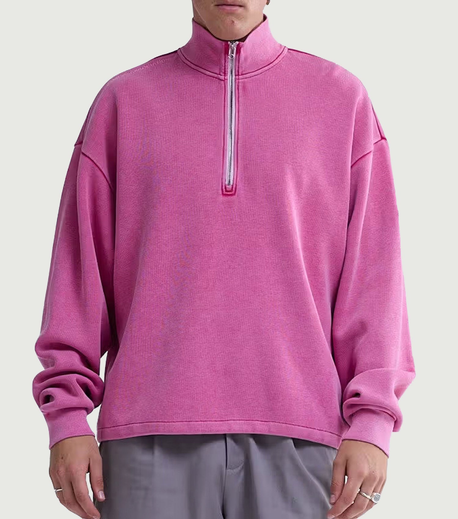 Plate Half-Zip Pink - New Amsterdam Surf Association