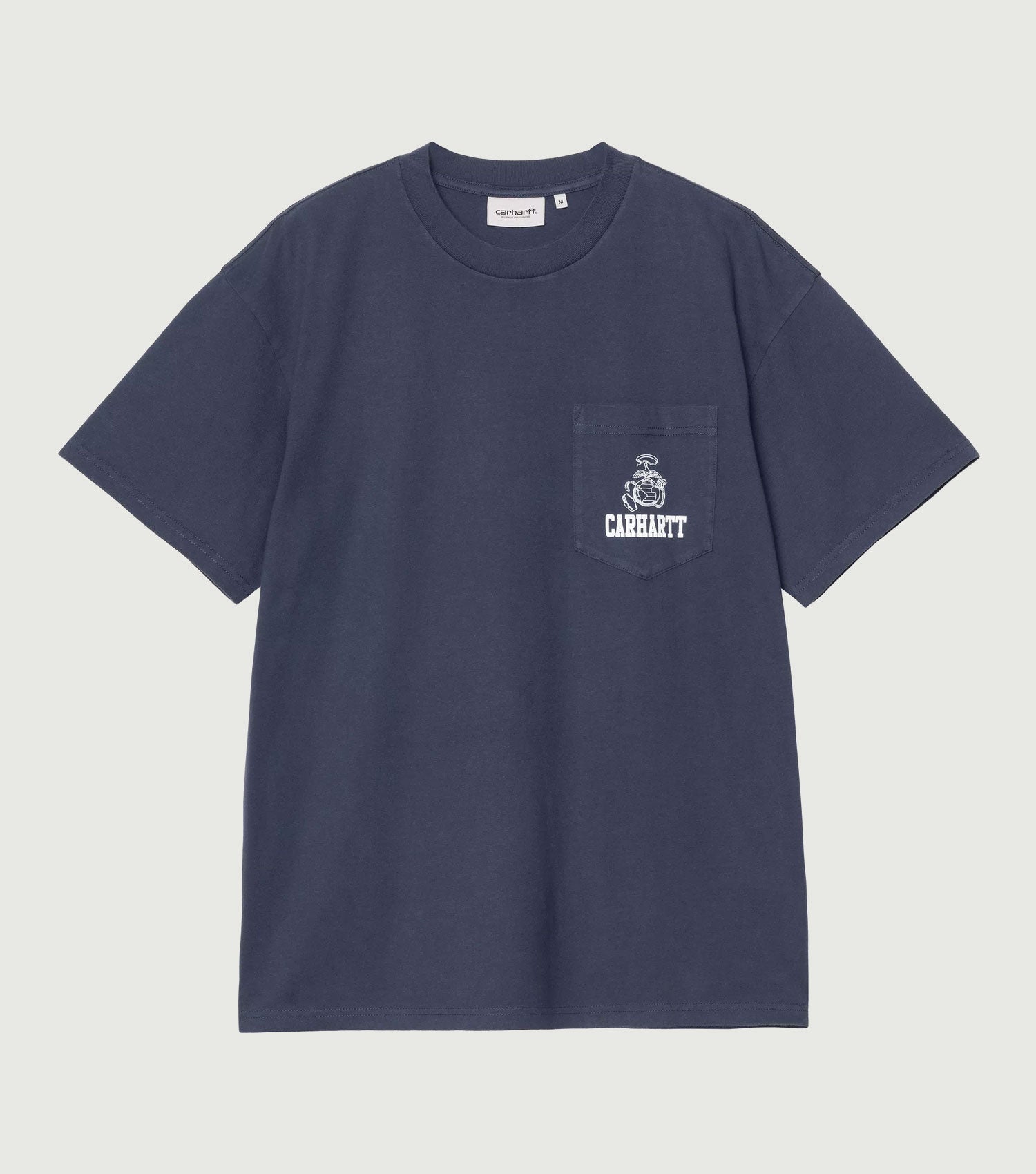 S/S Pond Corps Pocket T-Shirt Blue heavy stone wash - Carhartt WIP