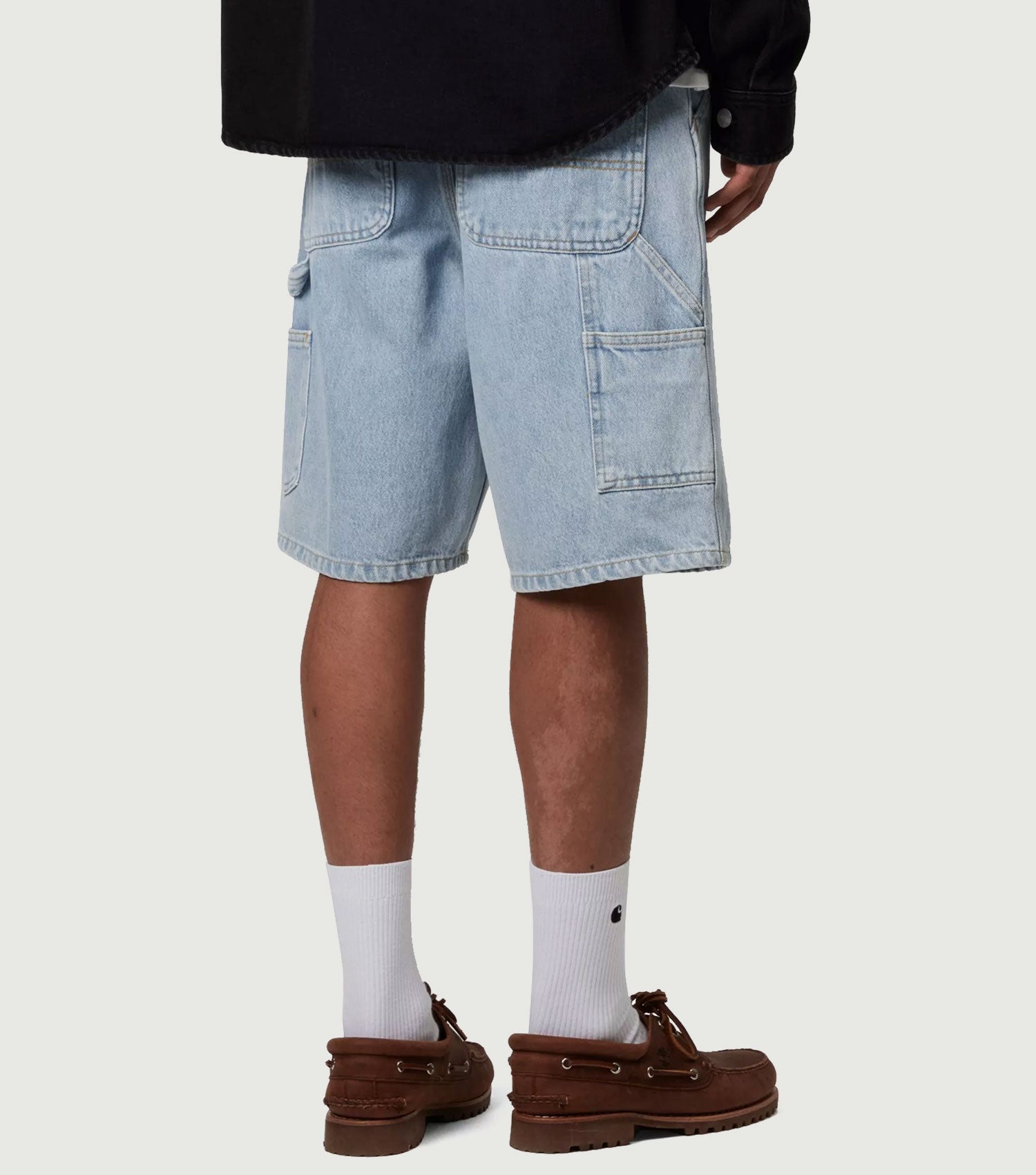 Single Knee Short Blue, Heavy stone bleached - Carhartt WIP