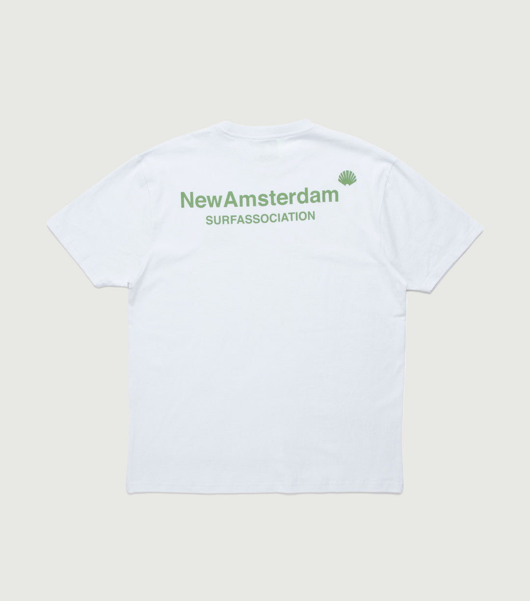 Logo Tee White/Green - New Amsterdam Surf Association