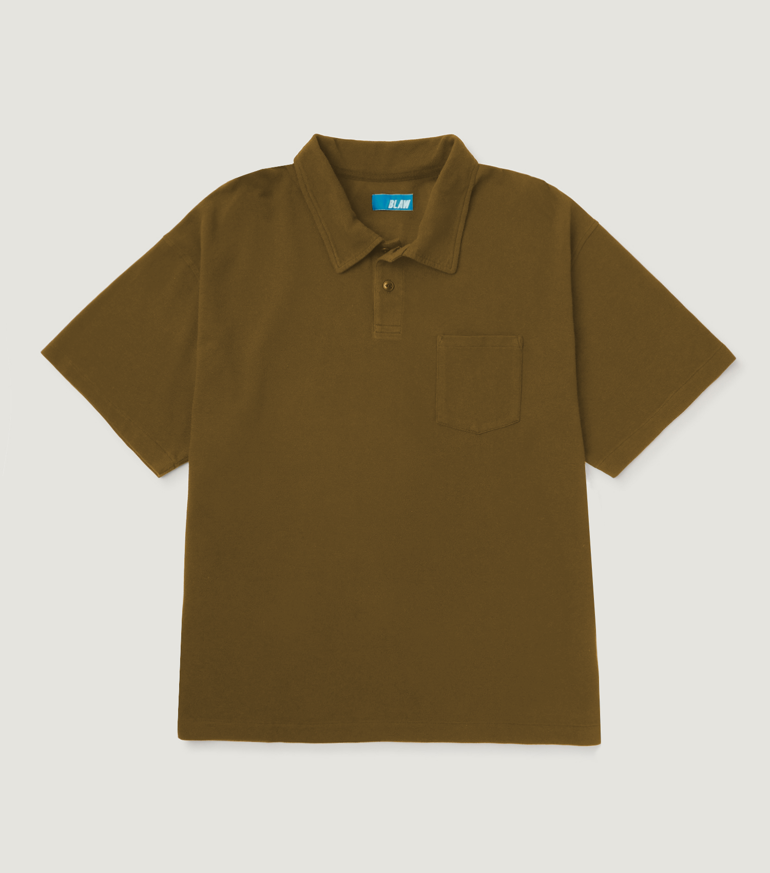 Oversize Organic Cotton Polo Army - BLAW