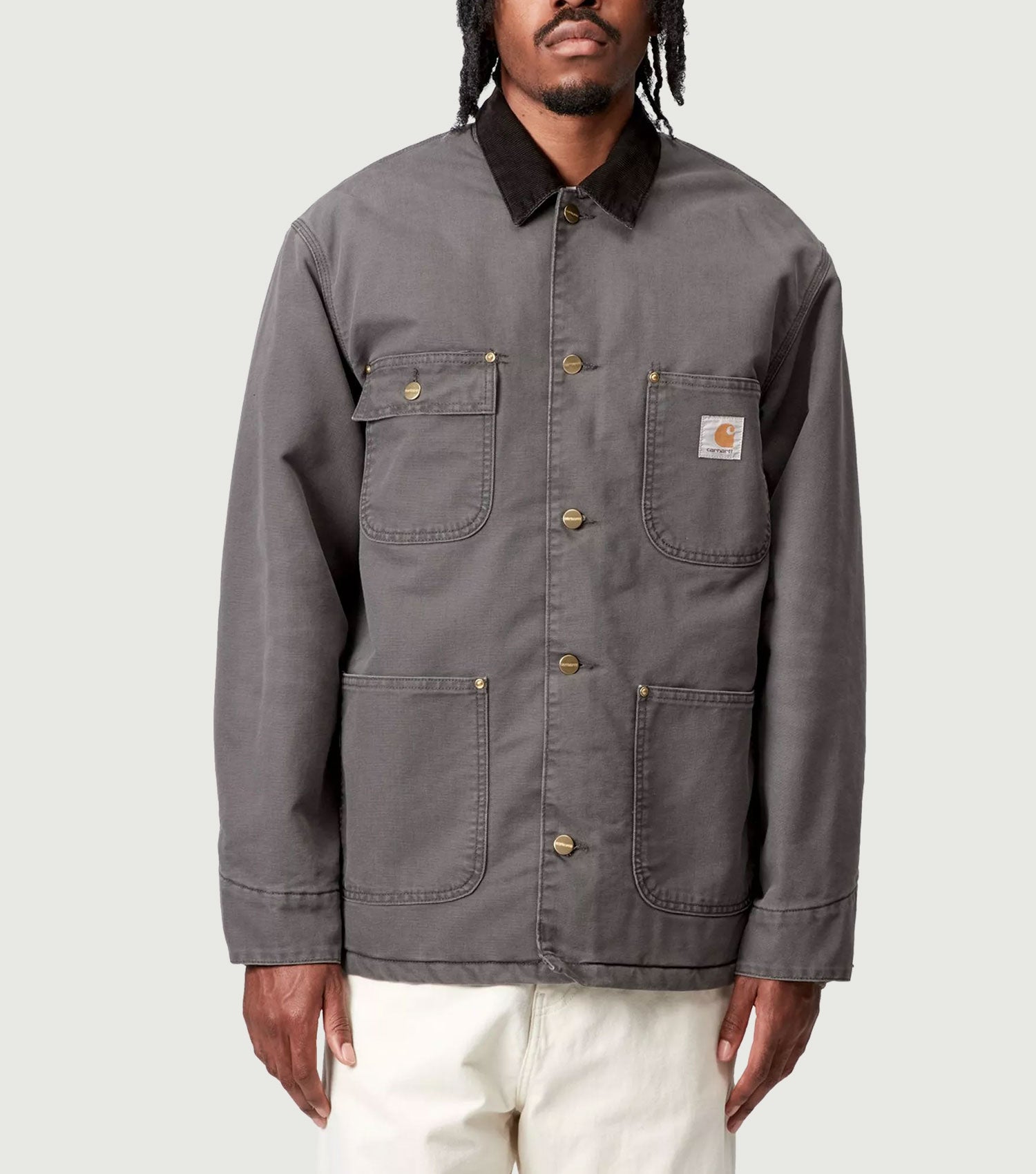 Carhartt WIP OG CHORE COAT 限定 グレー M OG Chore Coat Graphite / Black, Stone canvas – BLAW