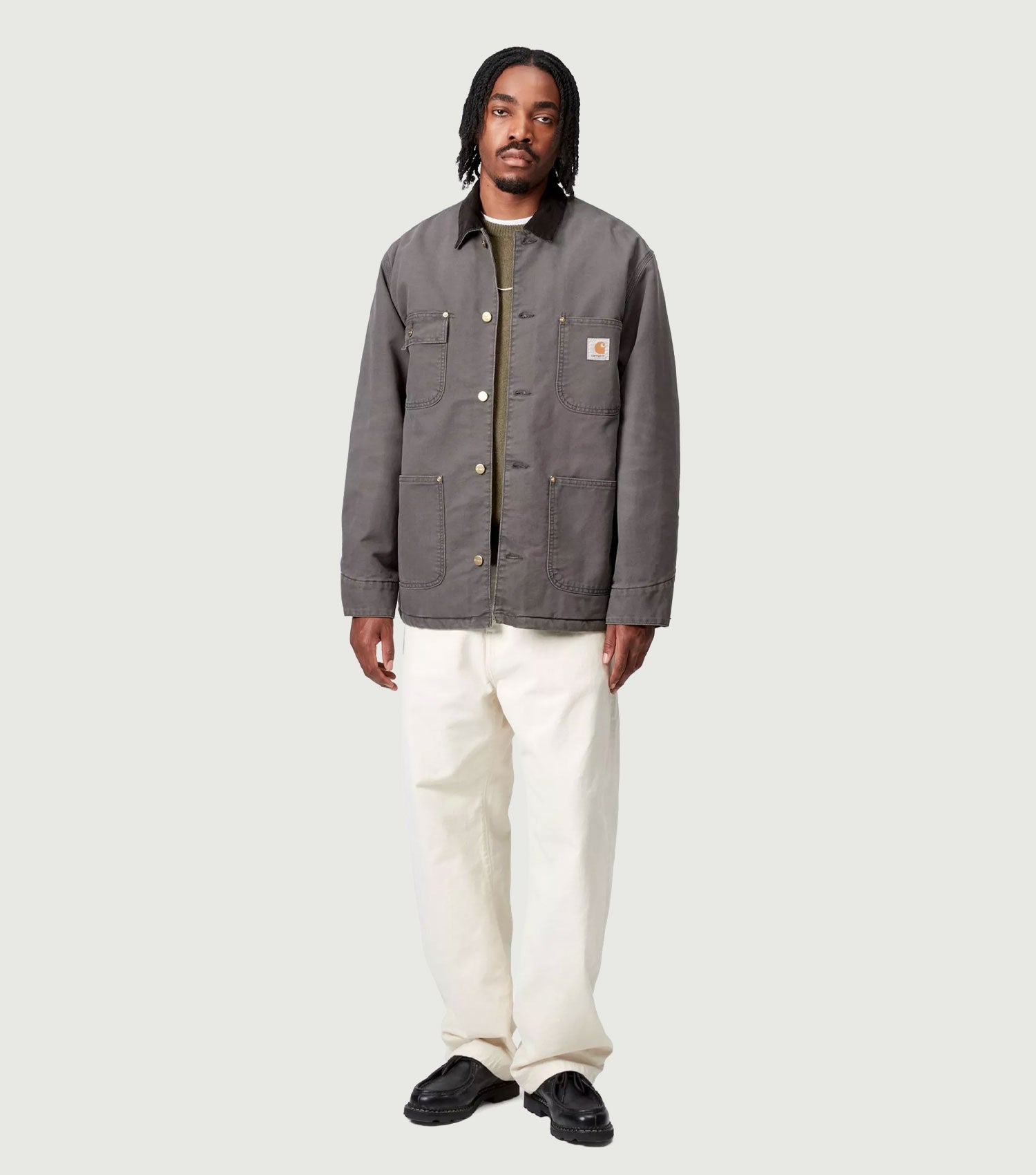 OG Chore Coat Graphite / Black, Stone canvas – BLAW