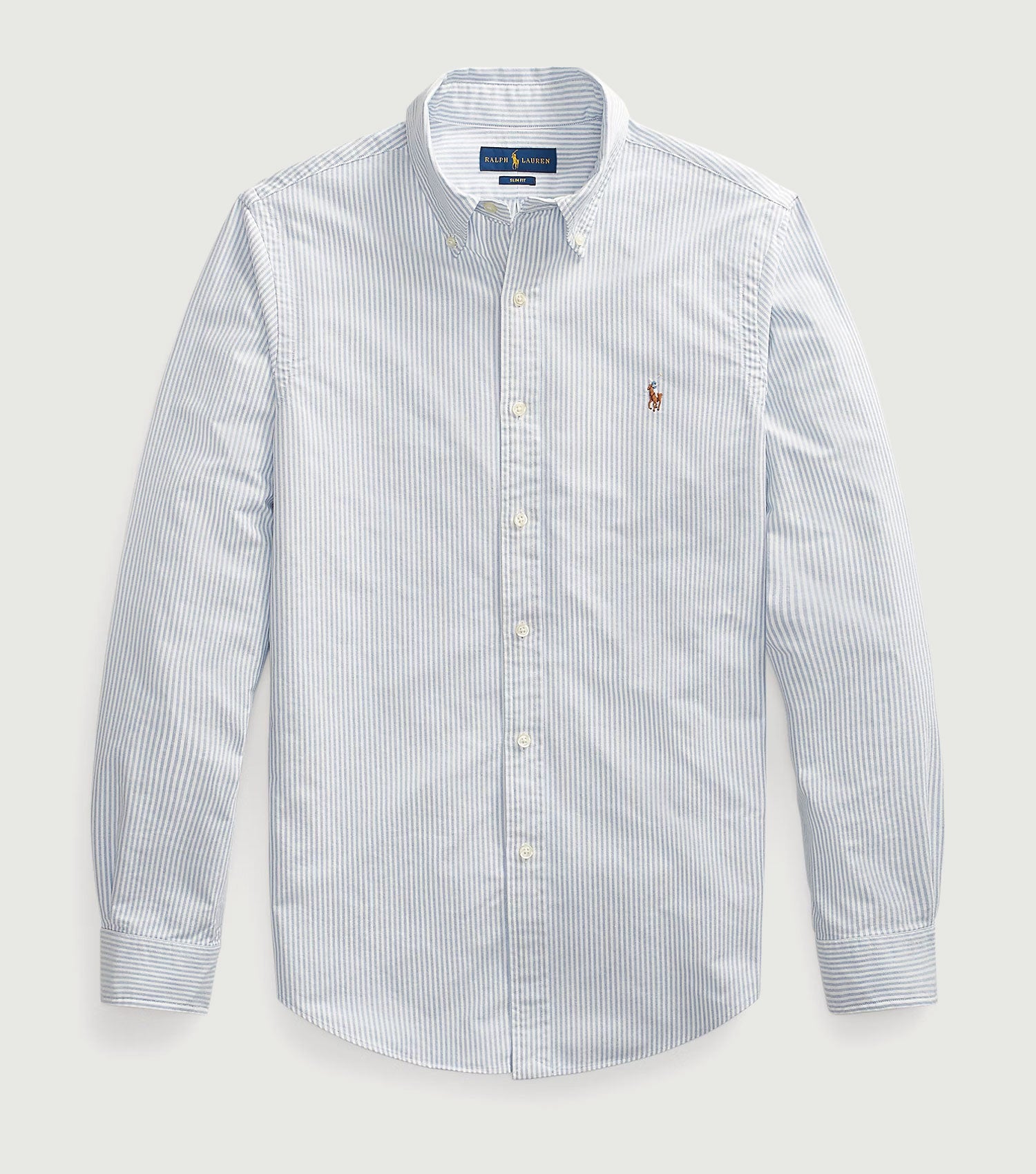 Slim Fit Striped Oxford Shirt Blue/White - Ralph Lauren