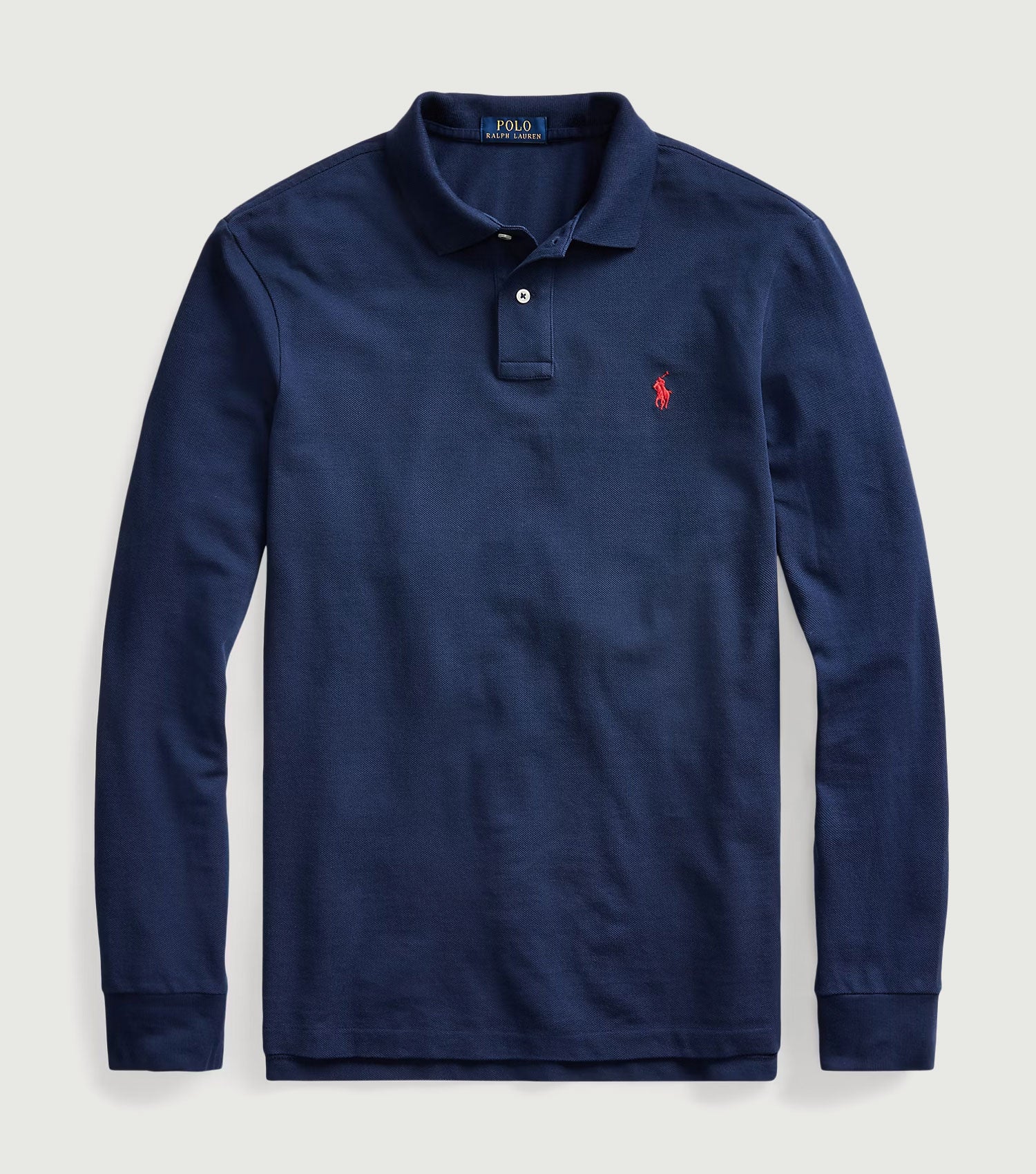 Custom Slim Fit Mesh Polo Shirt Newport Navy - Ralph Lauren