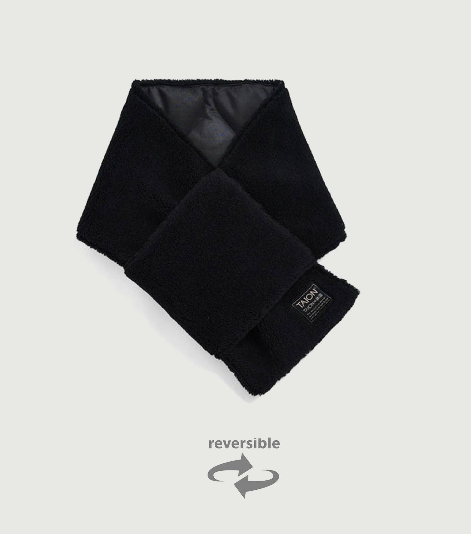 Military Reversible Down Scarf Charcoal/Black - TAION